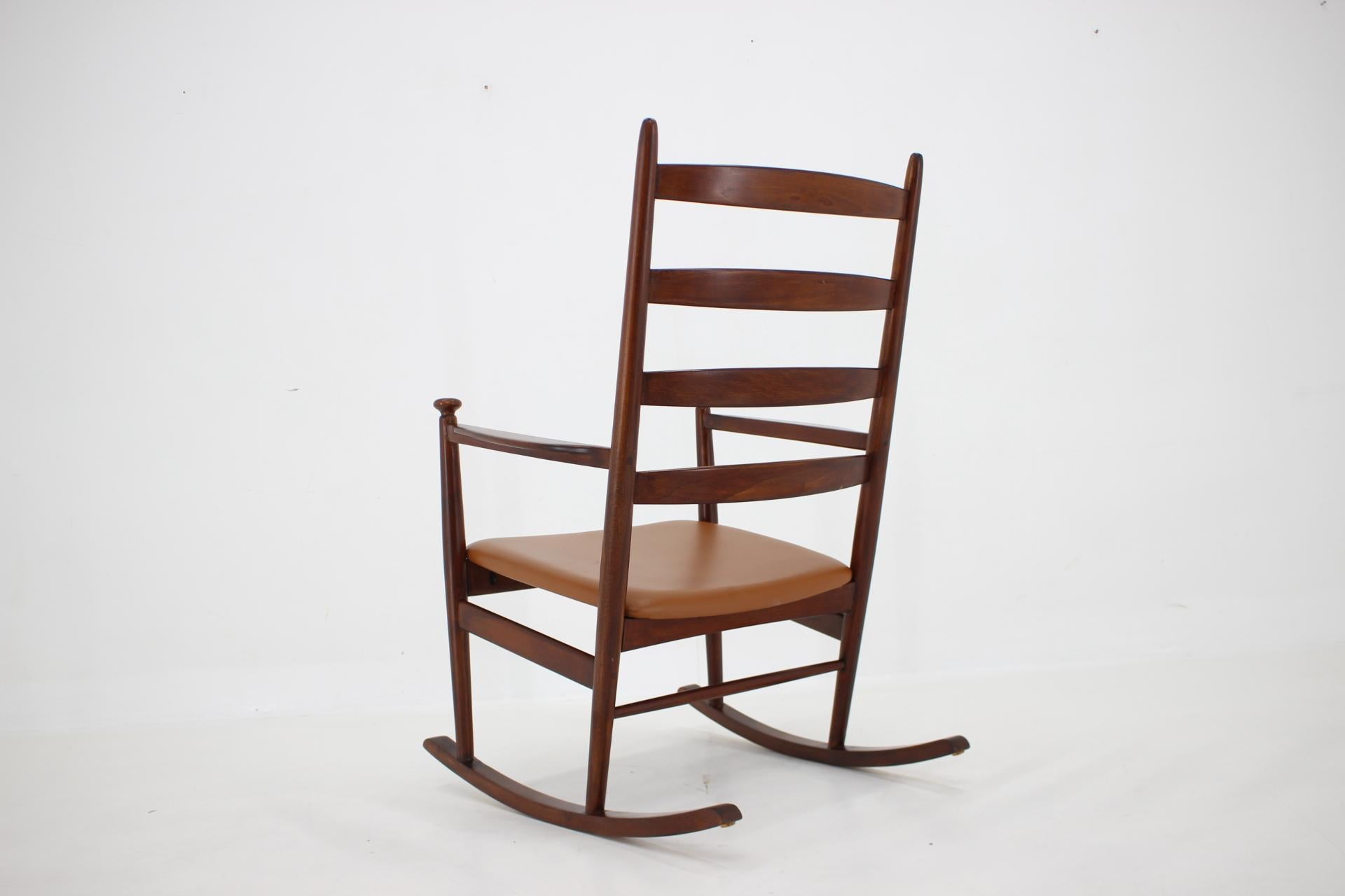 Niels Eilersen Beech Rocking Chair, Denmark 1960s For Sale 3