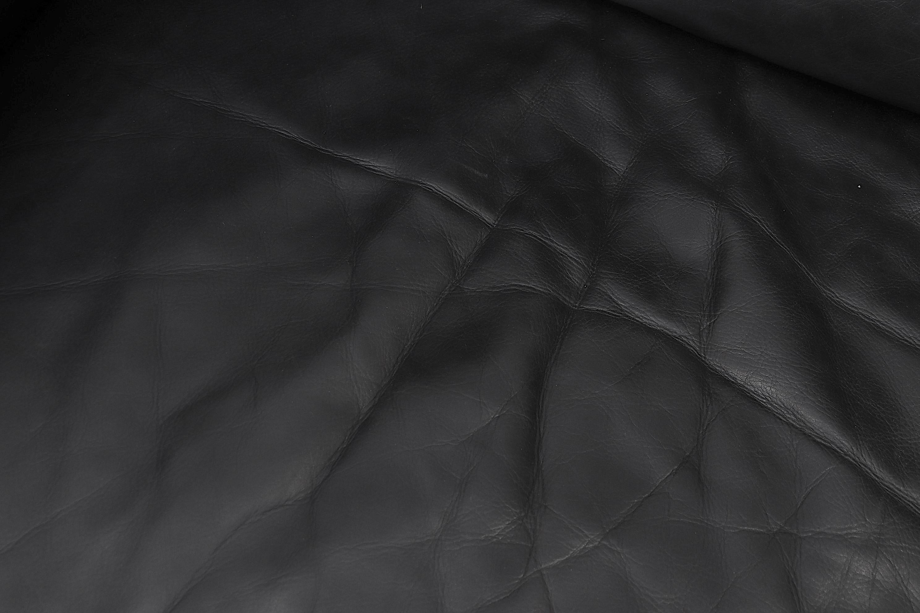 Niels Eilersen Black Leather 'Monza' Sofa 4