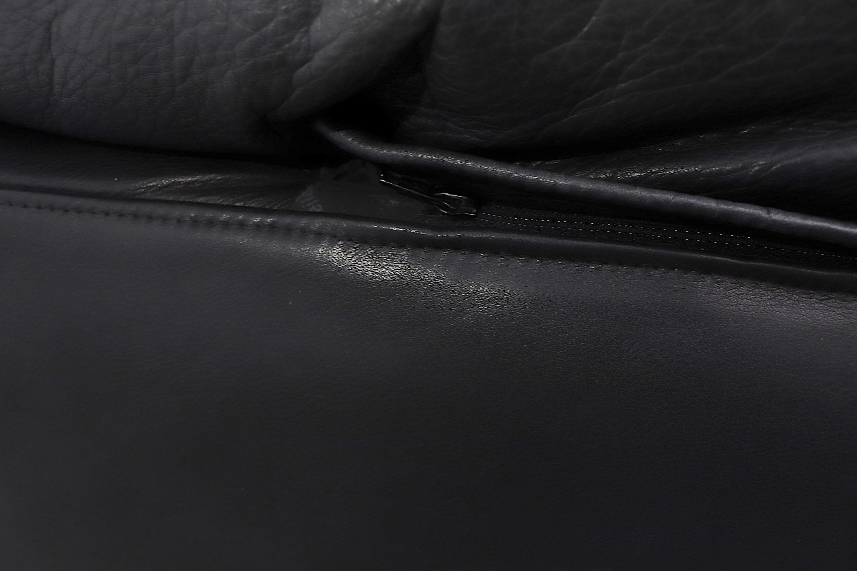 Niels Eilersen Black Leather 'Monza' Sofa 5