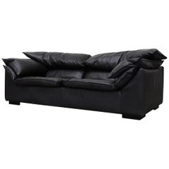 Niels Eilersen Black Leather 'Monza' Sofa