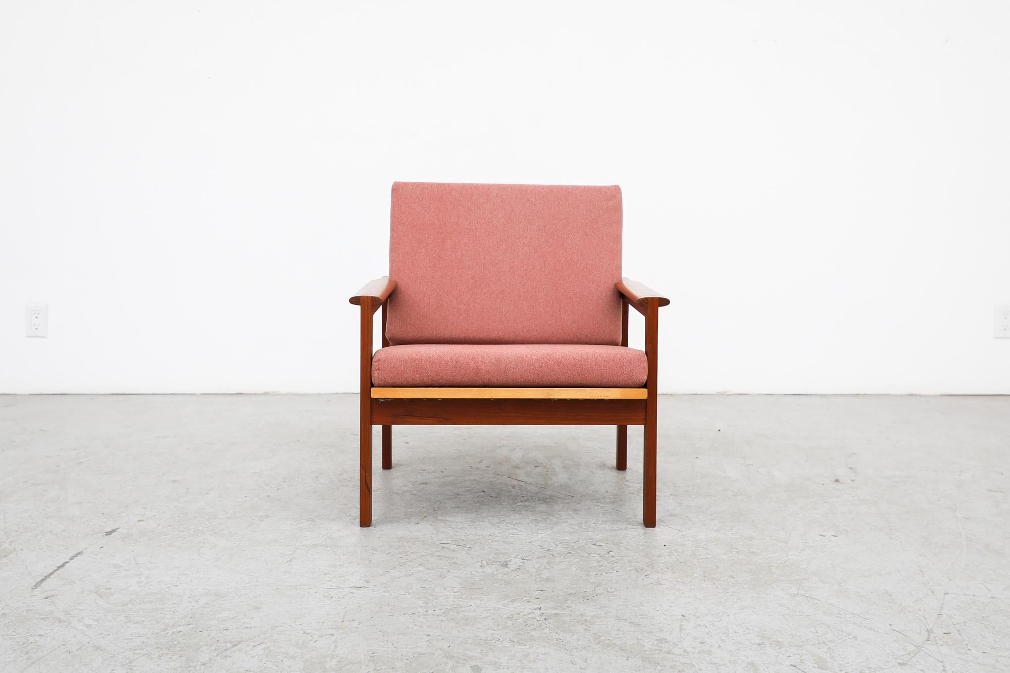 Mid-Century Modern Niels Eilersen/Ilium Wikkelso Pink 'Capella' Chair, 1960's Denmark