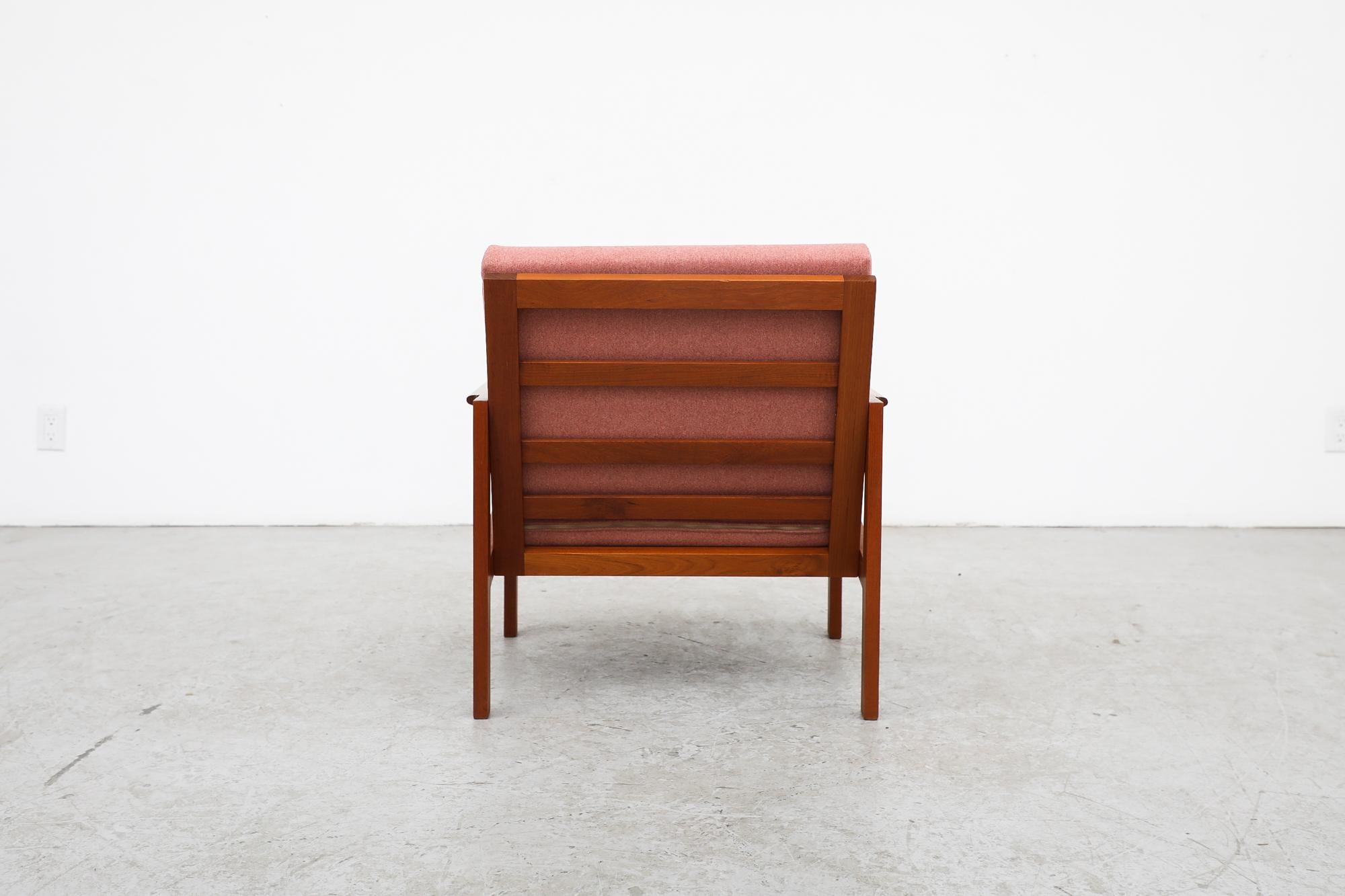 Upholstery Niels Eilersen/Ilium Wikkelso Pink 'Capella' Chair, 1960's Denmark
