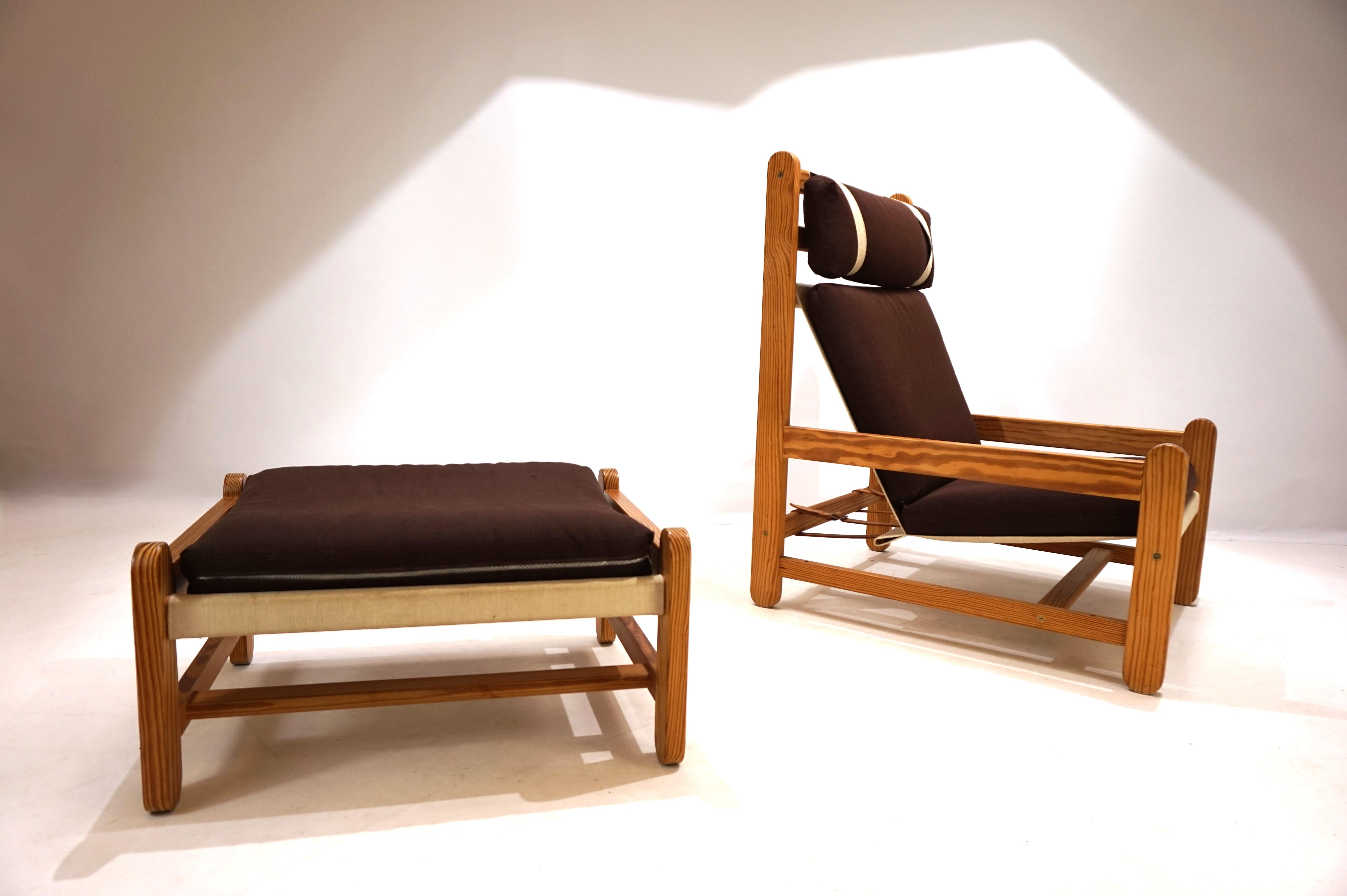 Niels Eilersen lounge chair with Ottoman by Peter Ole Schionning, 1970 For Sale 7