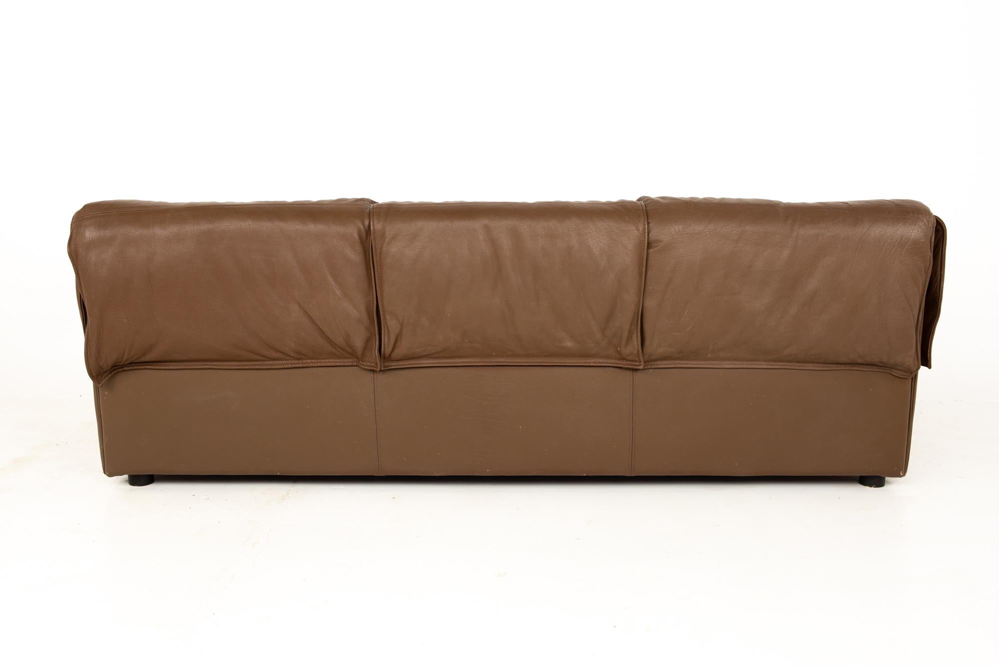 Mid-Century Modern Niels Eilersen Mid Century Danish Leather Sofa
