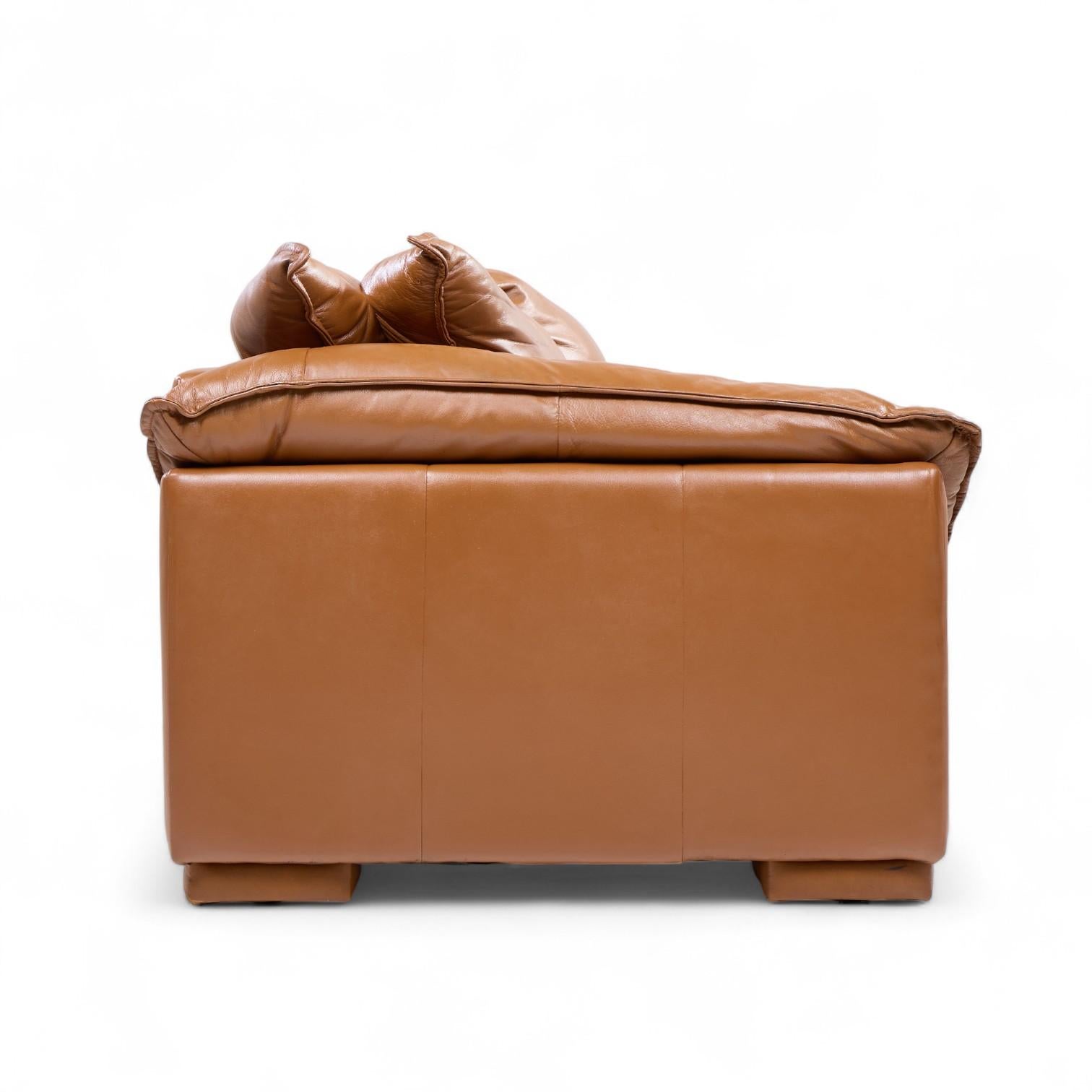 Niels Eilersen Monza Mid Century Danish Leather Three-Seat Sofa en venta 1