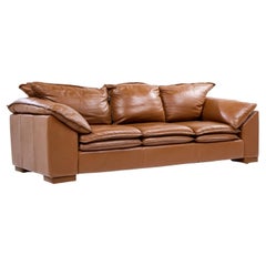 Used Niels Eilersen Monza Mid Century Danish Leather Three-Seat Sofa