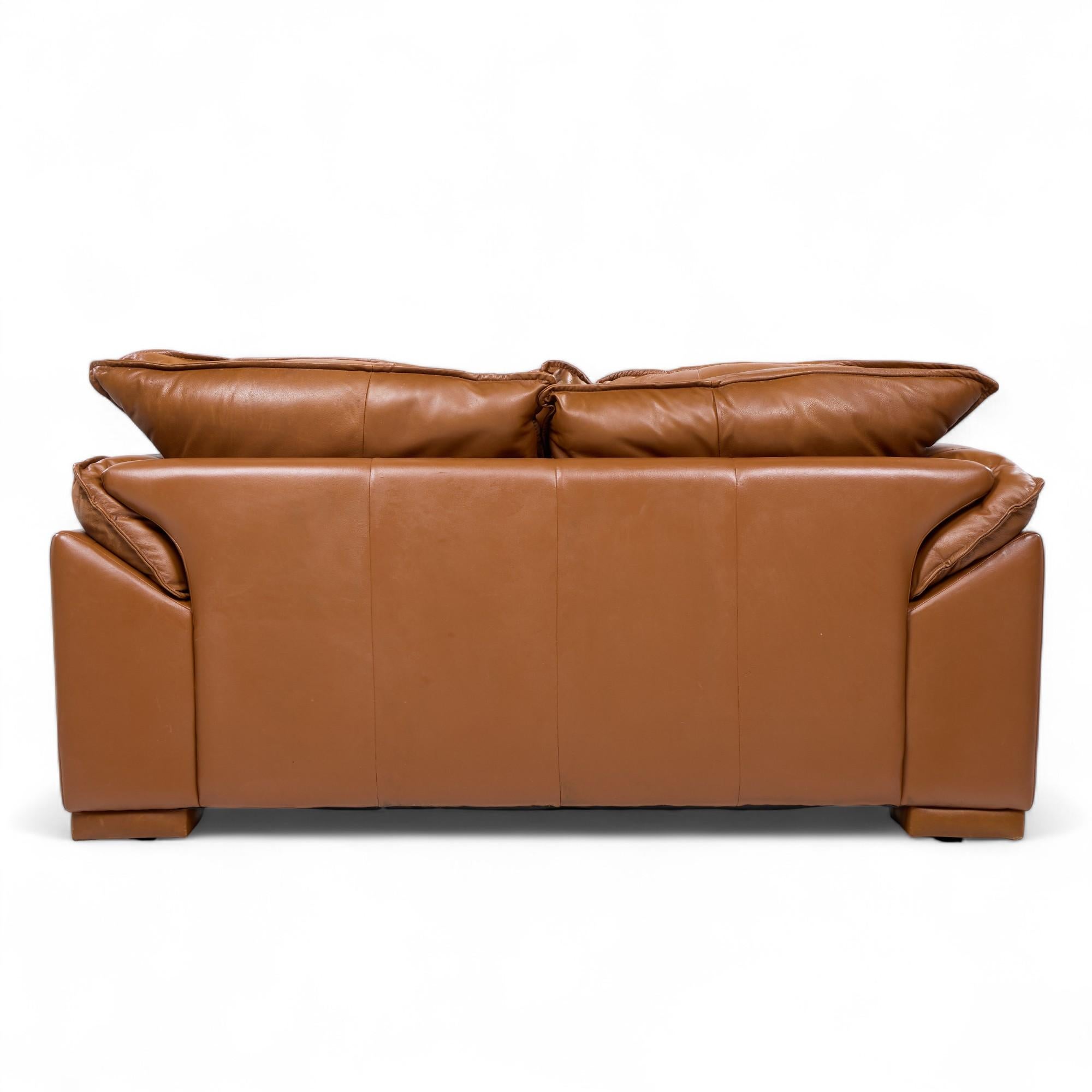 Niels Eilersen Monza Sofá loveseat danés de cuero de dos plazas de mediados de siglo Danés en venta