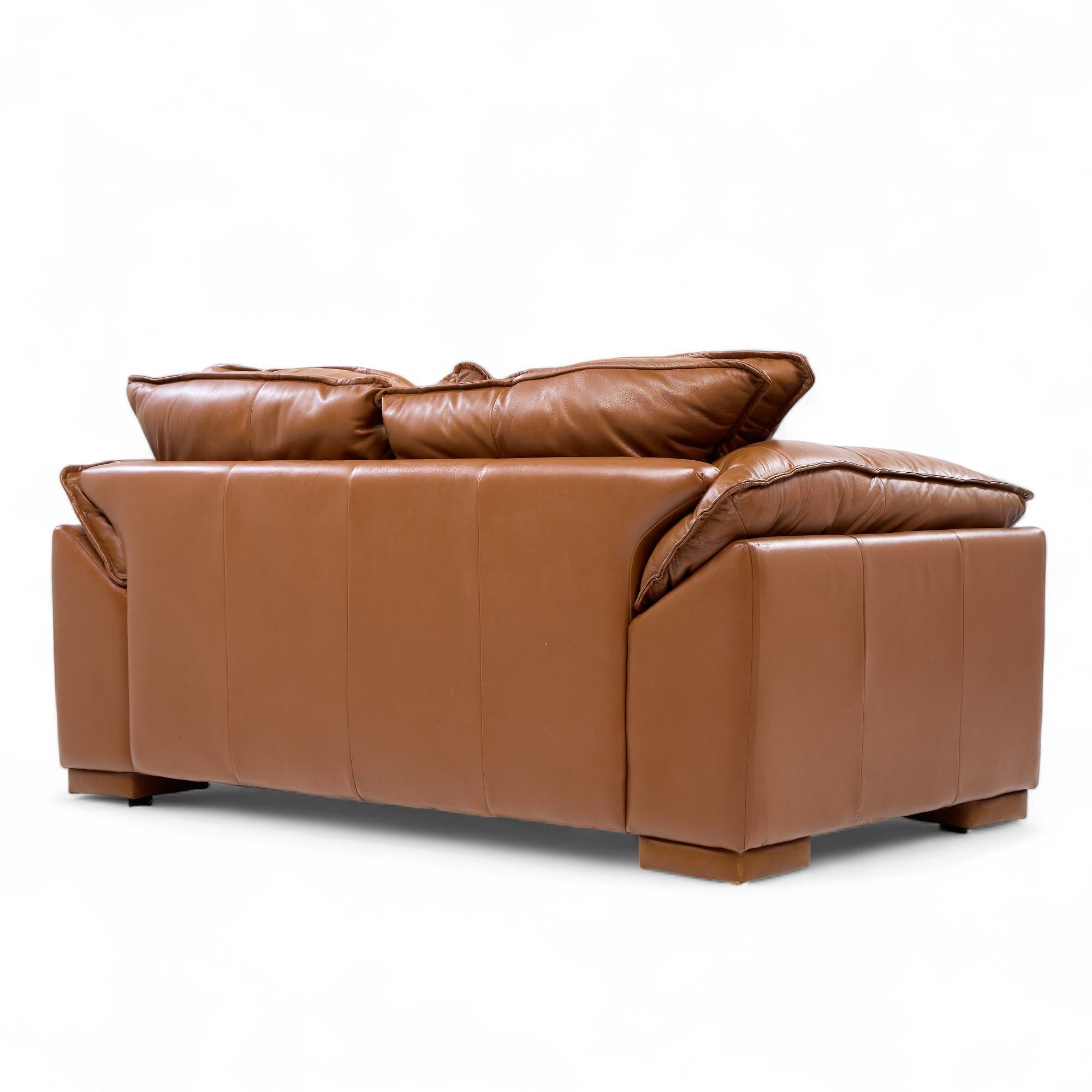 Niels Eilersen Monza Sofá loveseat danés de cuero de dos plazas de mediados de siglo en Bueno estado para la venta en Franklin Park, IL