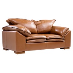 Used Niels Eilersen Monza Mid Century Danish Leather Two-Seat Loveseat Sofa