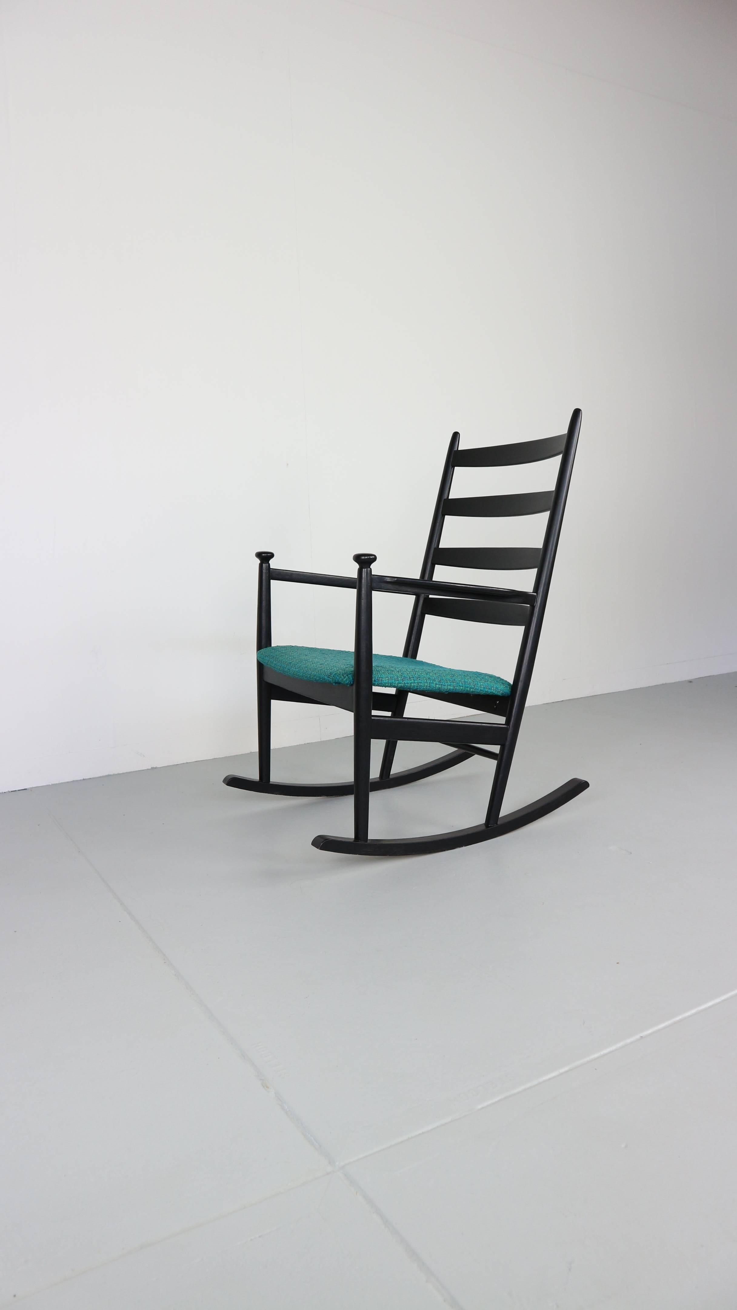 Scandinavian Modern Niels Eilersen Rocking Chair, 1960s, Denmark