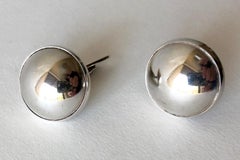 Niels Erik From Danish Modernist Sterling Silver Half Sphere Cufflinks