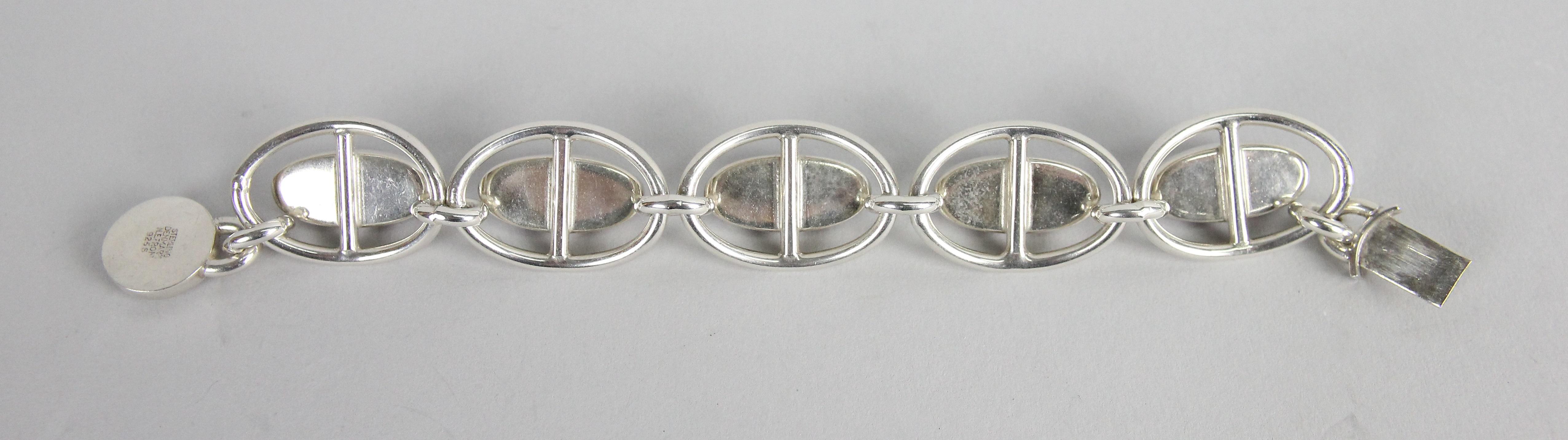 Niels Erik From, Denmark, Modernist Bracelet in Sterling Silver and Amethysts 9