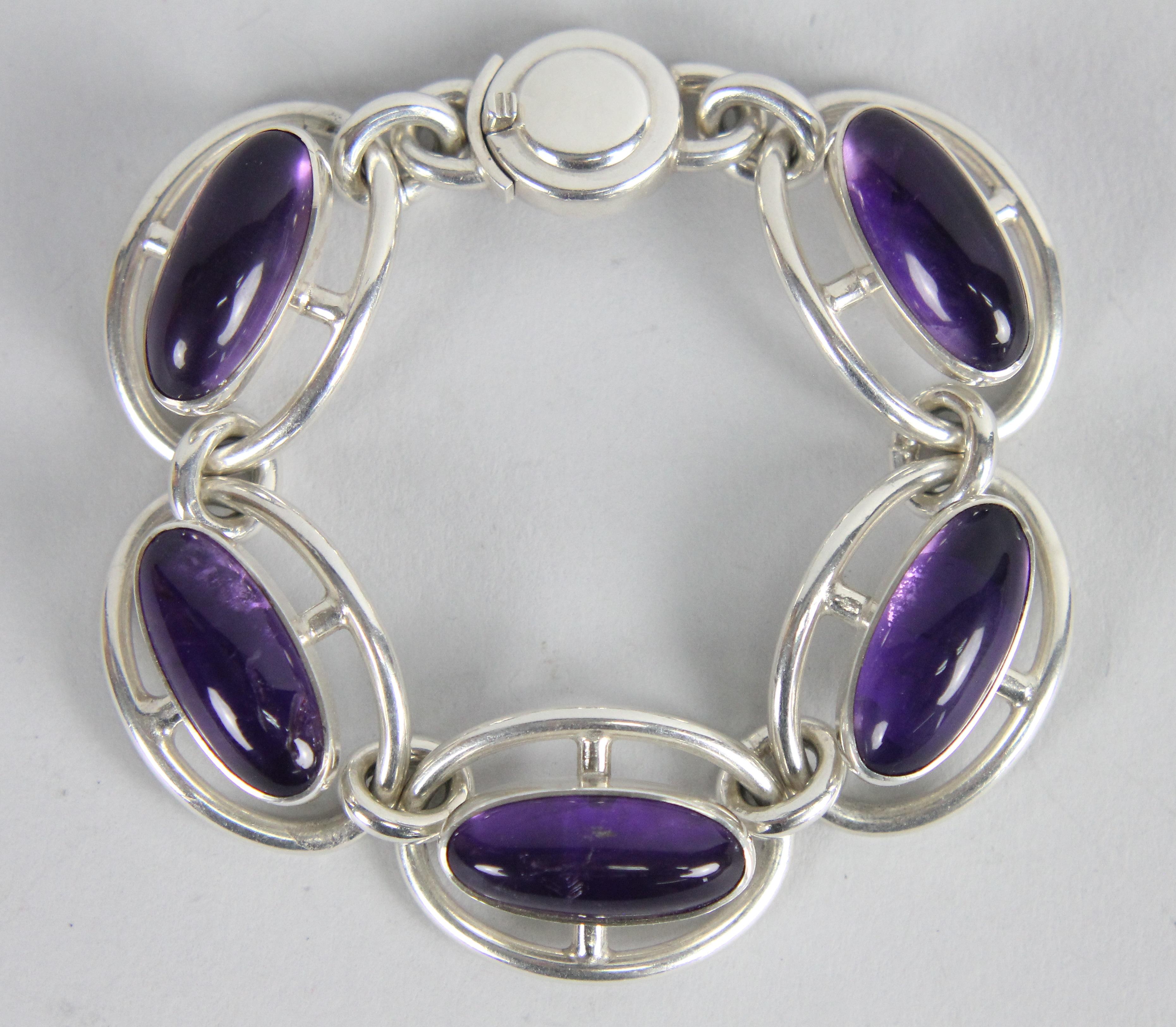 Wonderful bracelet by famous modernist N E From. Nice original condition.

NIELS ERIK FROM
The Danish silversmith Niels Erik From opened his studio in 1931 at the age of 23. In 1944 he registered the brand name 