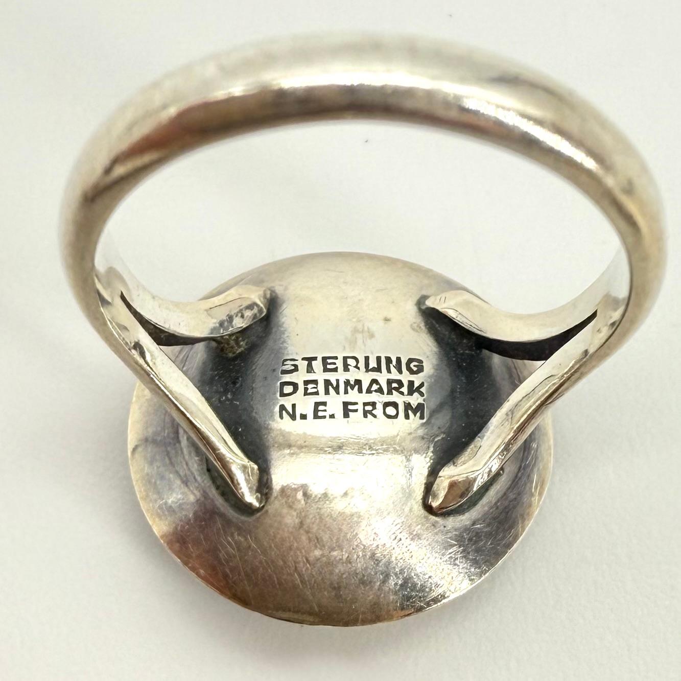 Women's or Men's Niels Erik From, Denmark Modernist Sterling Parure Set For Sale