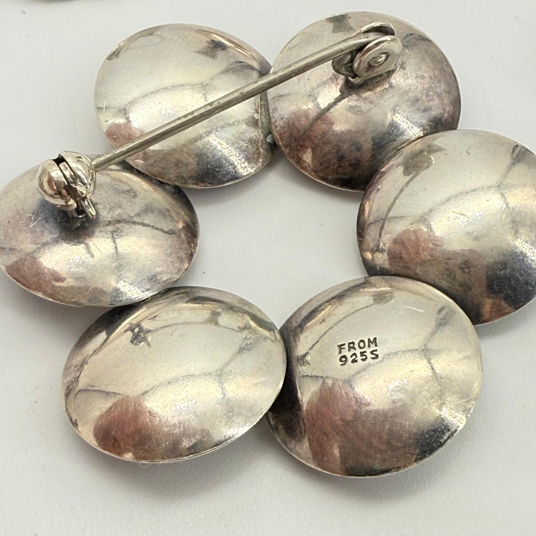 Niels Erik From, Denmark Modernist Sterling Parure Set For Sale 2