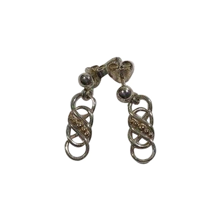 Niels Erik From Pendientes de plata de ley 
Studs
 Decoración dorada en venta