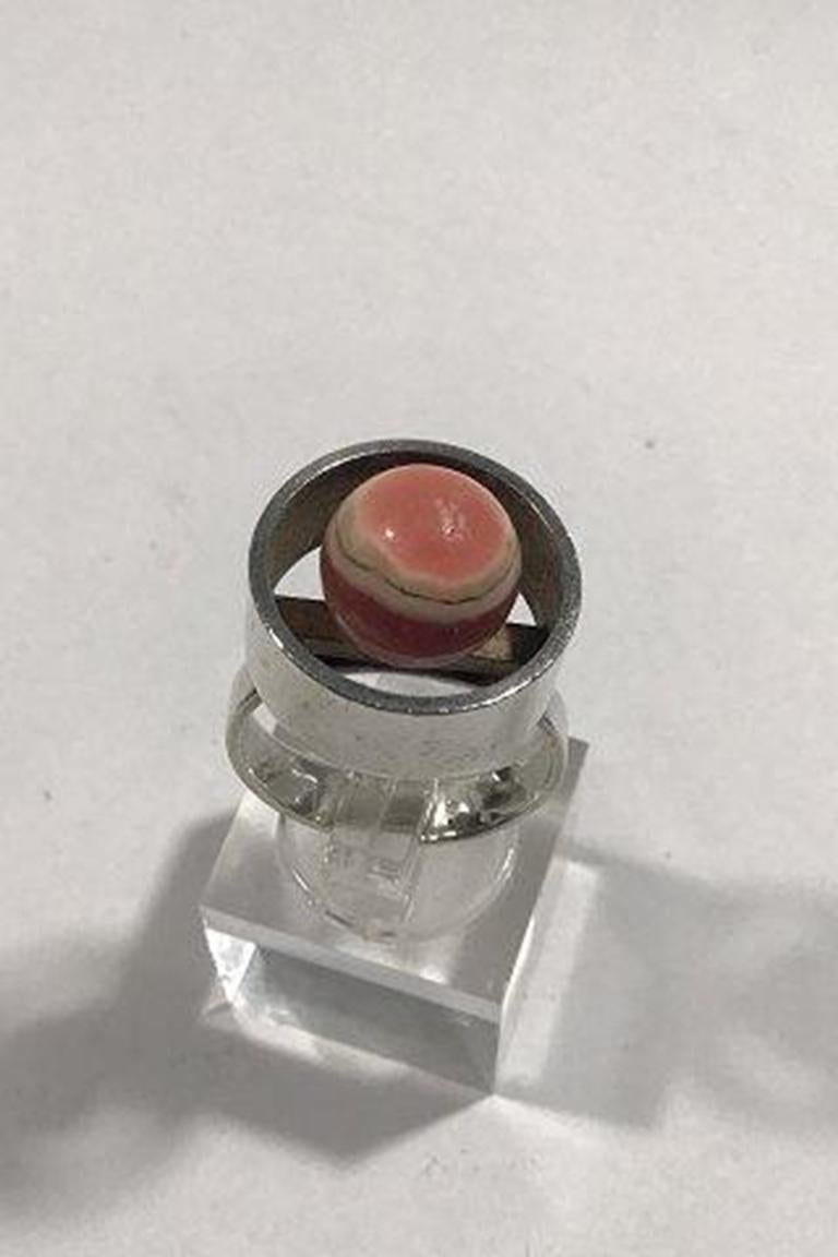 Anello moderno in argento sterling di Niels Erik From In condizioni buone in vendita a Copenhagen, DK