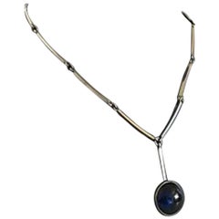 Niels Erik From Sterling Silver Necklace with Blue Stone