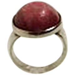 Niels Erik From Sterling Silver Ring with Rose Agate