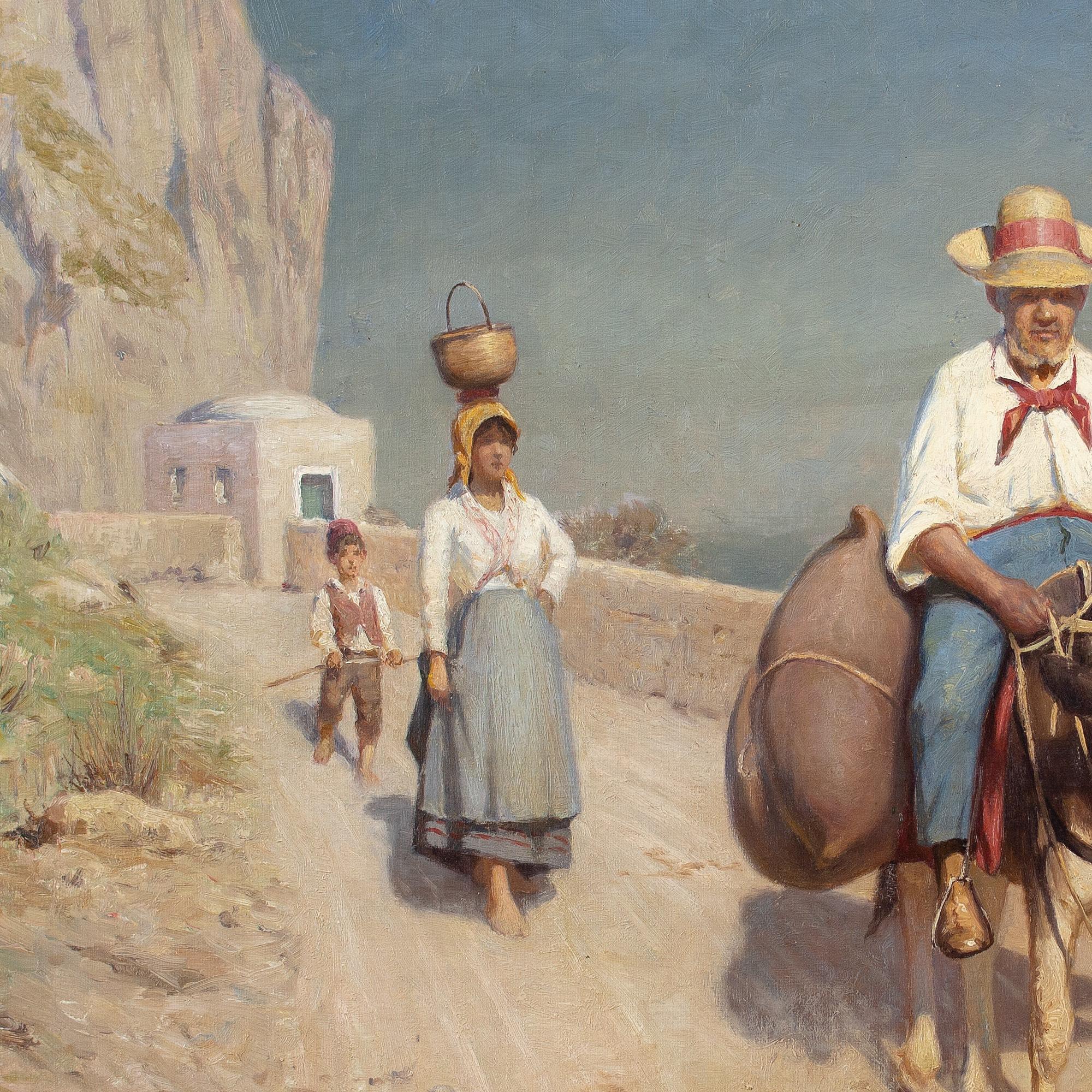 Niels Frederik Schiøttz-Jensen, Reisende Familie, Capri im Angebot 6