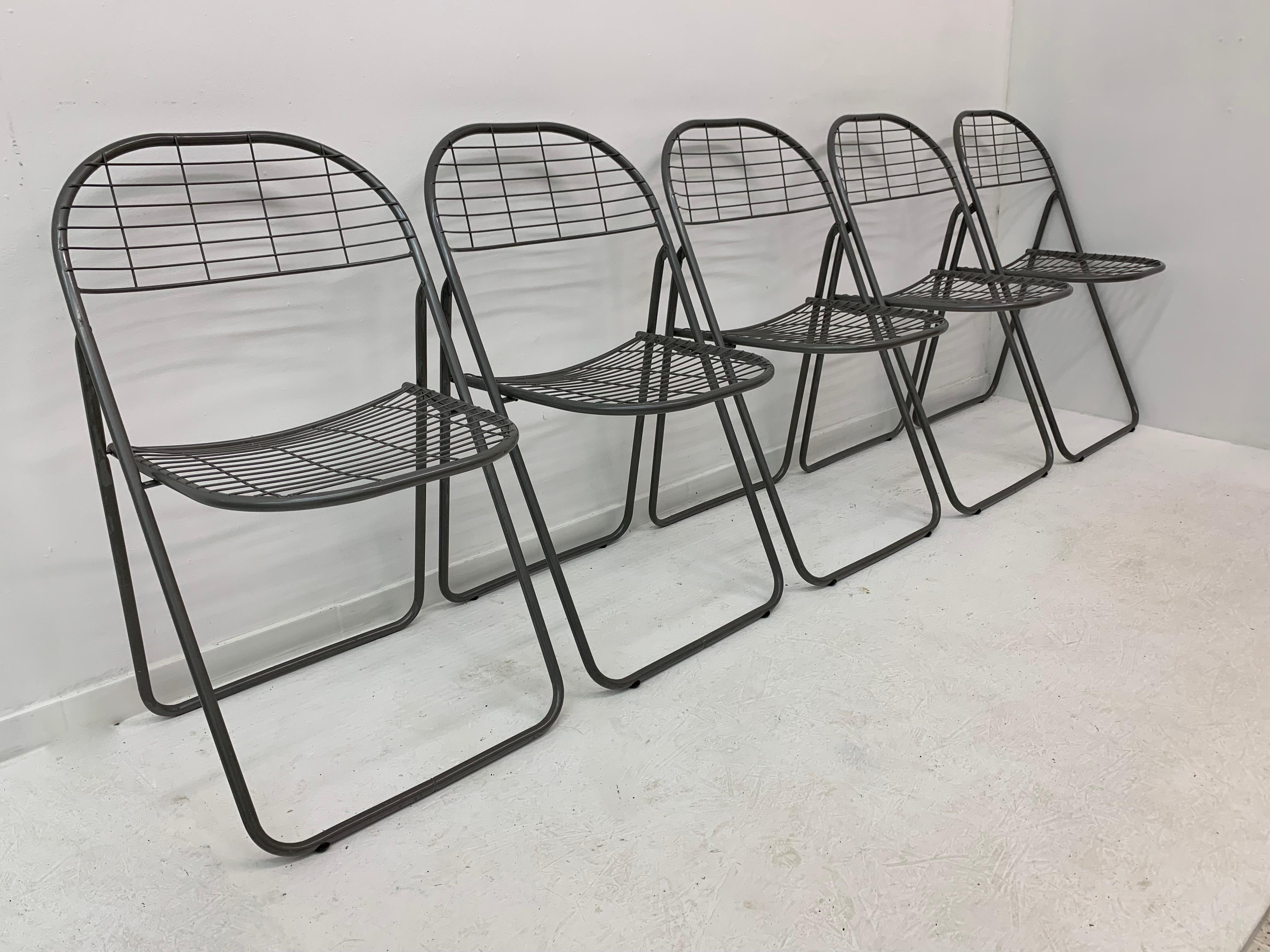 Niels Gammelgaard for Ikea grey wire chair , 1970’s For Sale 3