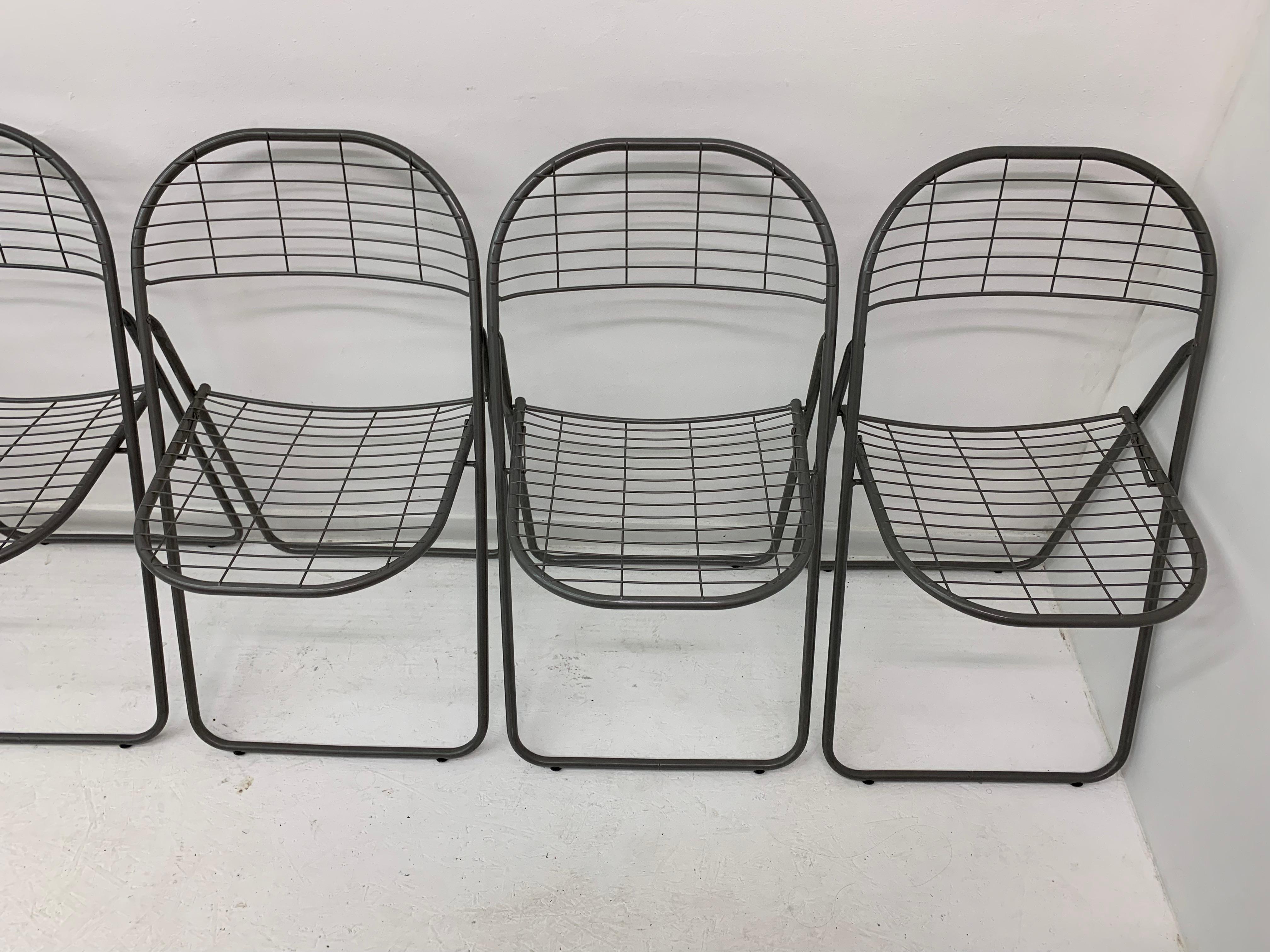 Niels Gammelgaard for Ikea grey wire chair , 1970’s For Sale 5