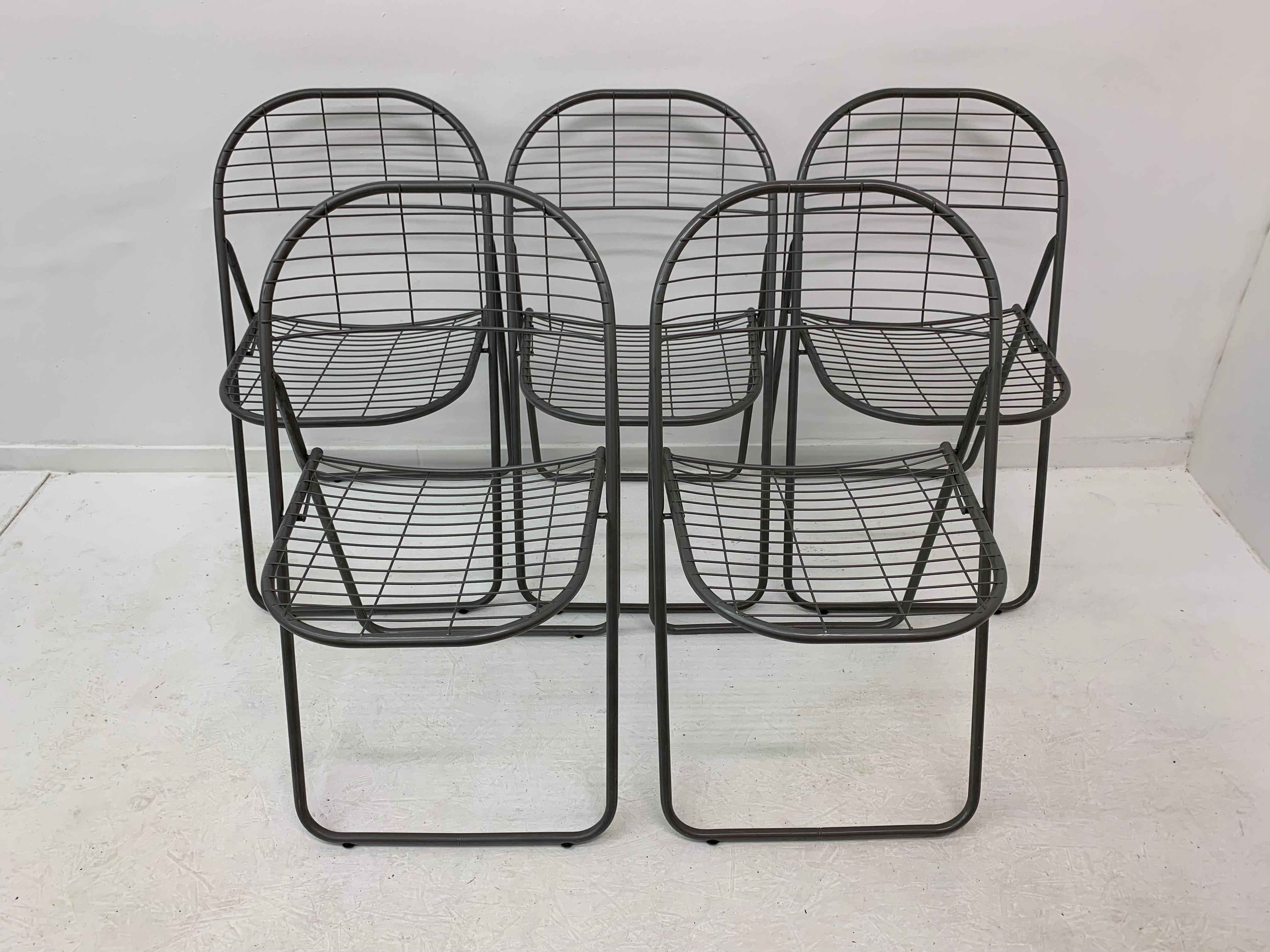 Niels Gammelgaard for Ikea grey wire chair , 1970’s For Sale 11