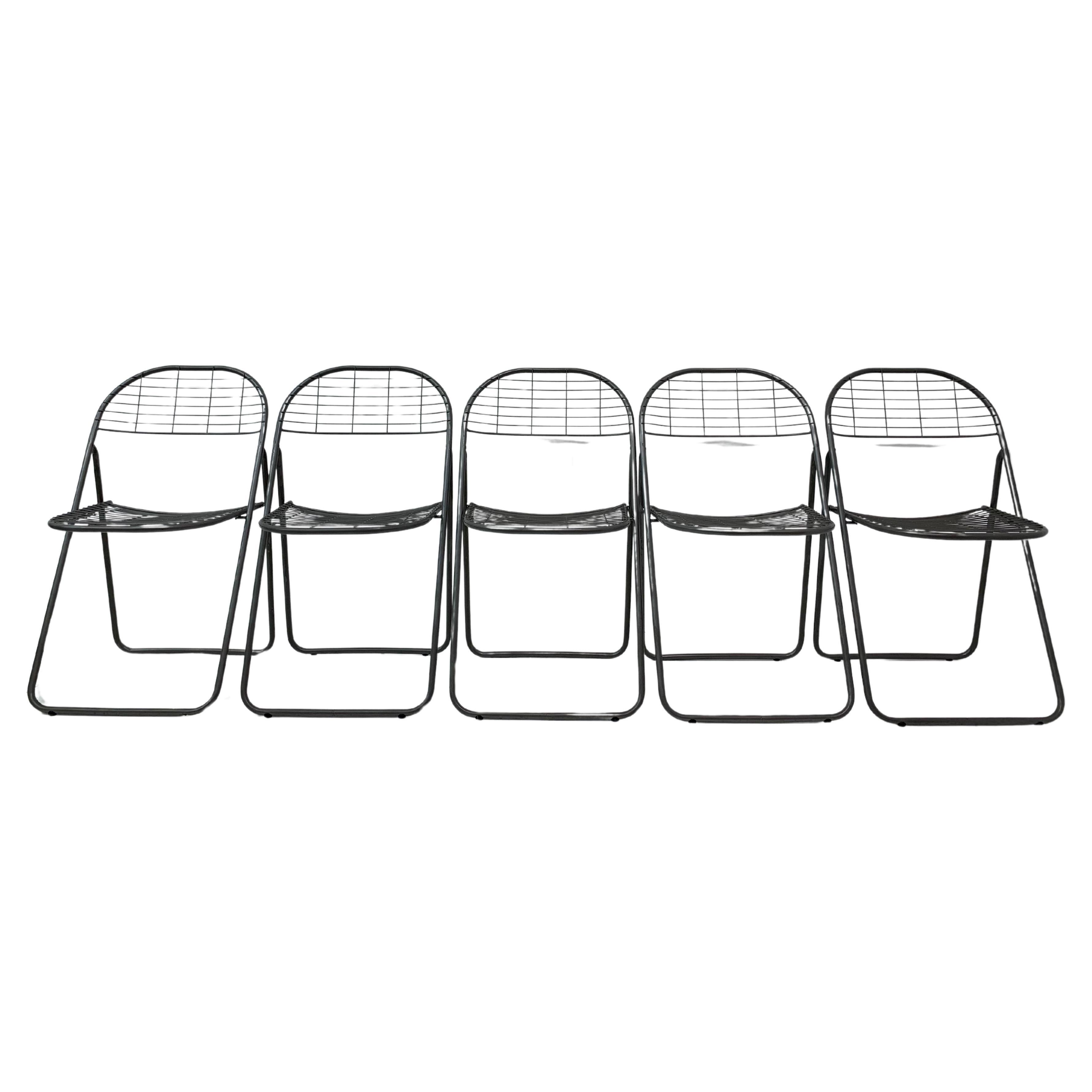 Niels Gammelgaard for Ikea grey wire chair , 1970’s For Sale
