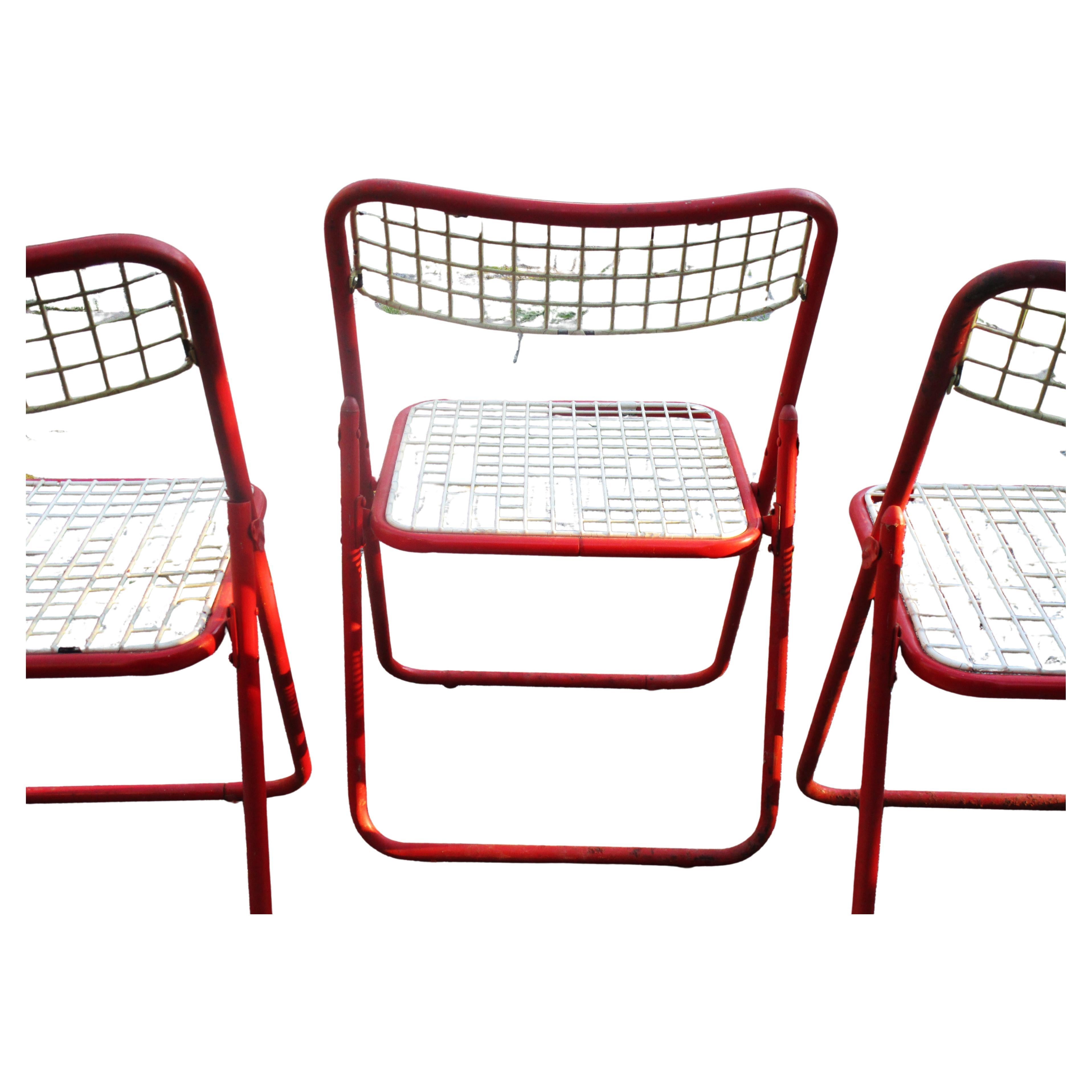 Niels Gammelgaard für Ikea Sweden Tet Net Folding Chairs, CIRCA 1970 (Ende des 20. Jahrhunderts) im Angebot