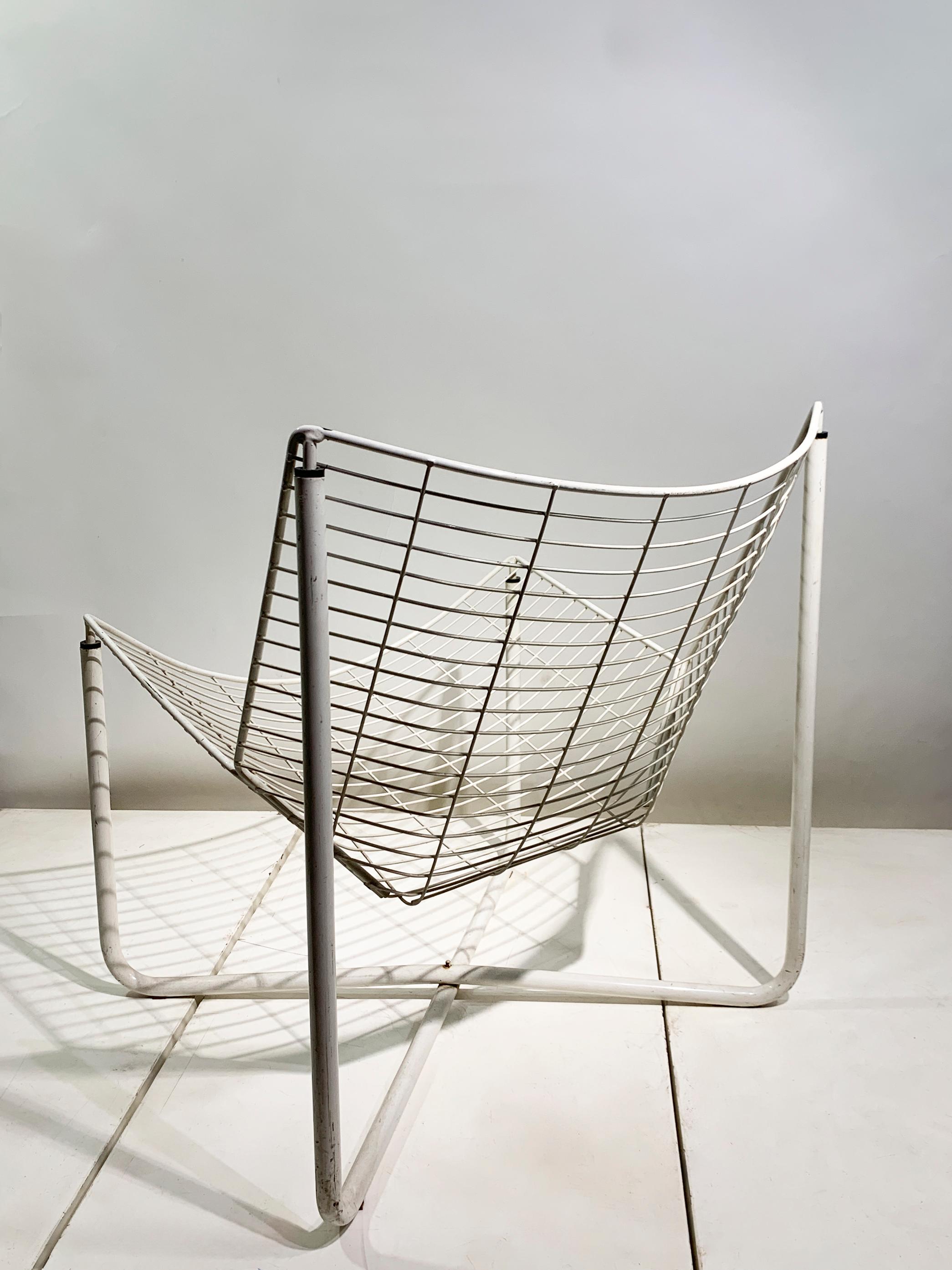 Niels Gammelgaard JÄRPEN Easy Chair für IKEA, Weißer pulverbeschichteter Stahl, 1983 (Moderne der Mitte des Jahrhunderts) im Angebot