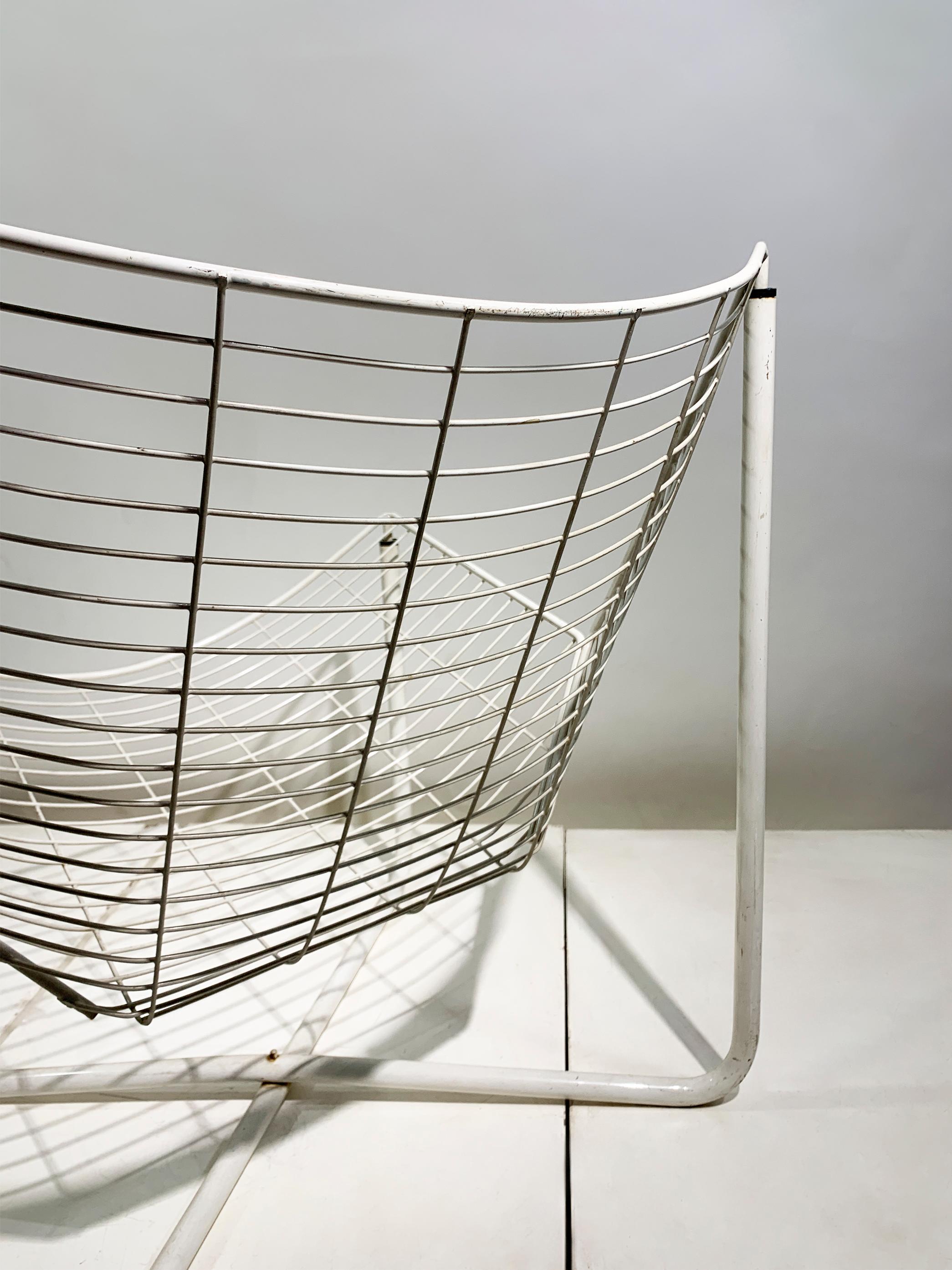 Niels Gammelgaard JÄRPEN Easy Chair für IKEA, Weißer pulverbeschichteter Stahl, 1983 (Schwedisch) im Angebot