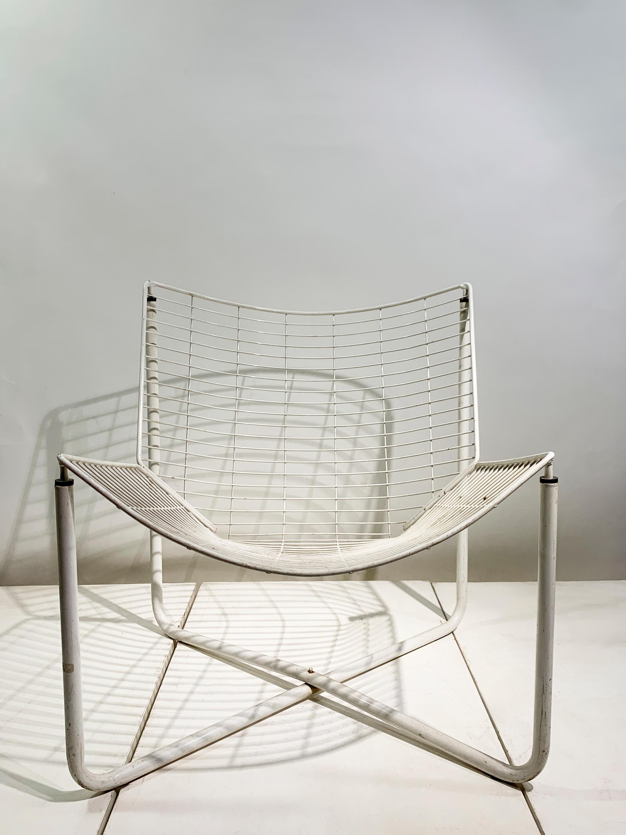 Niels Gammelgaard JÄRPEN Easy Chair für IKEA, Weißer pulverbeschichteter Stahl, 1983 im Zustand „Gut“ im Angebot in Beirut, LB