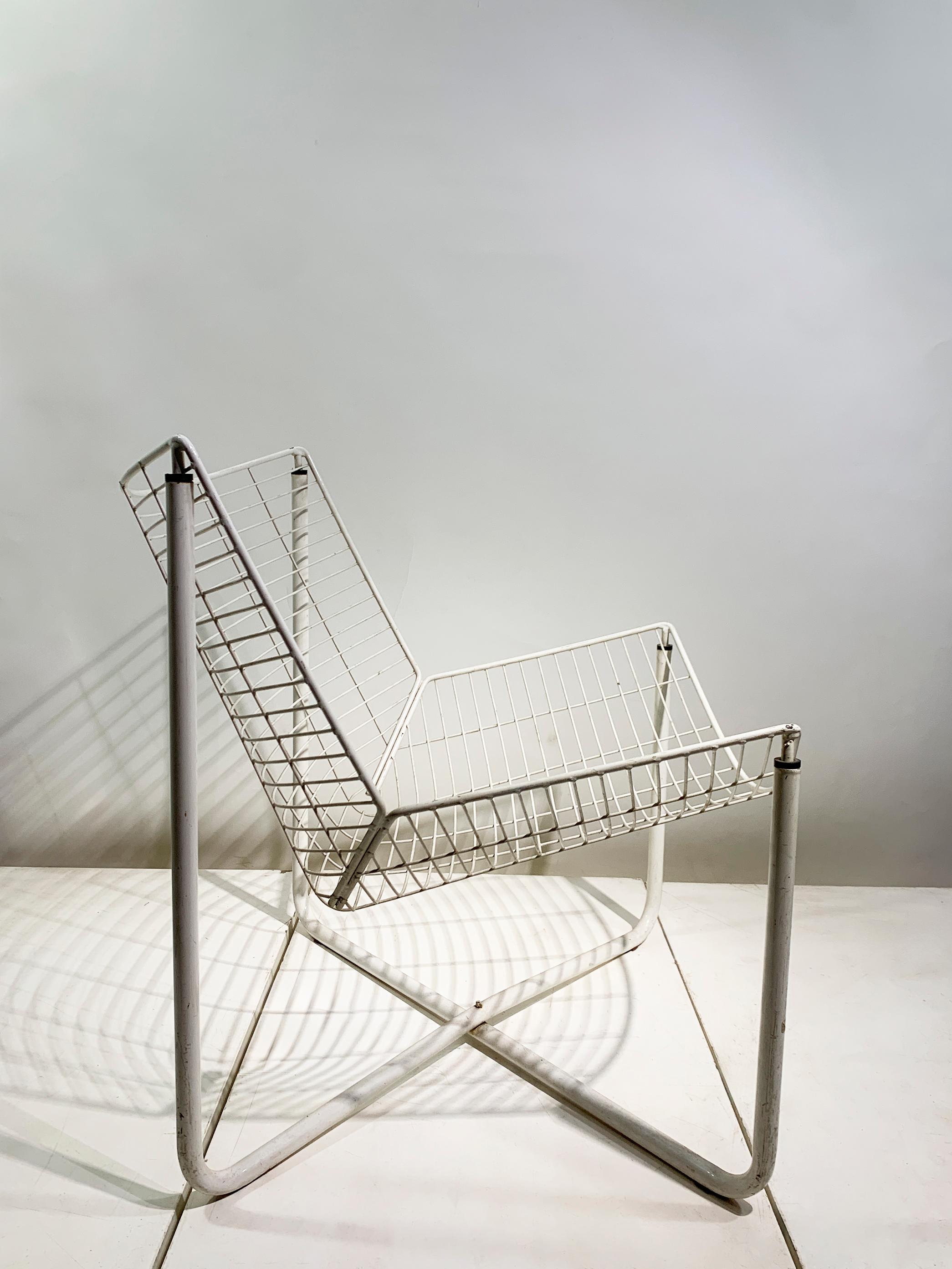 Niels Gammelgaard JÄRPEN Easy Chair für IKEA, Weißer pulverbeschichteter Stahl, 1983 (Ende des 20. Jahrhunderts) im Angebot