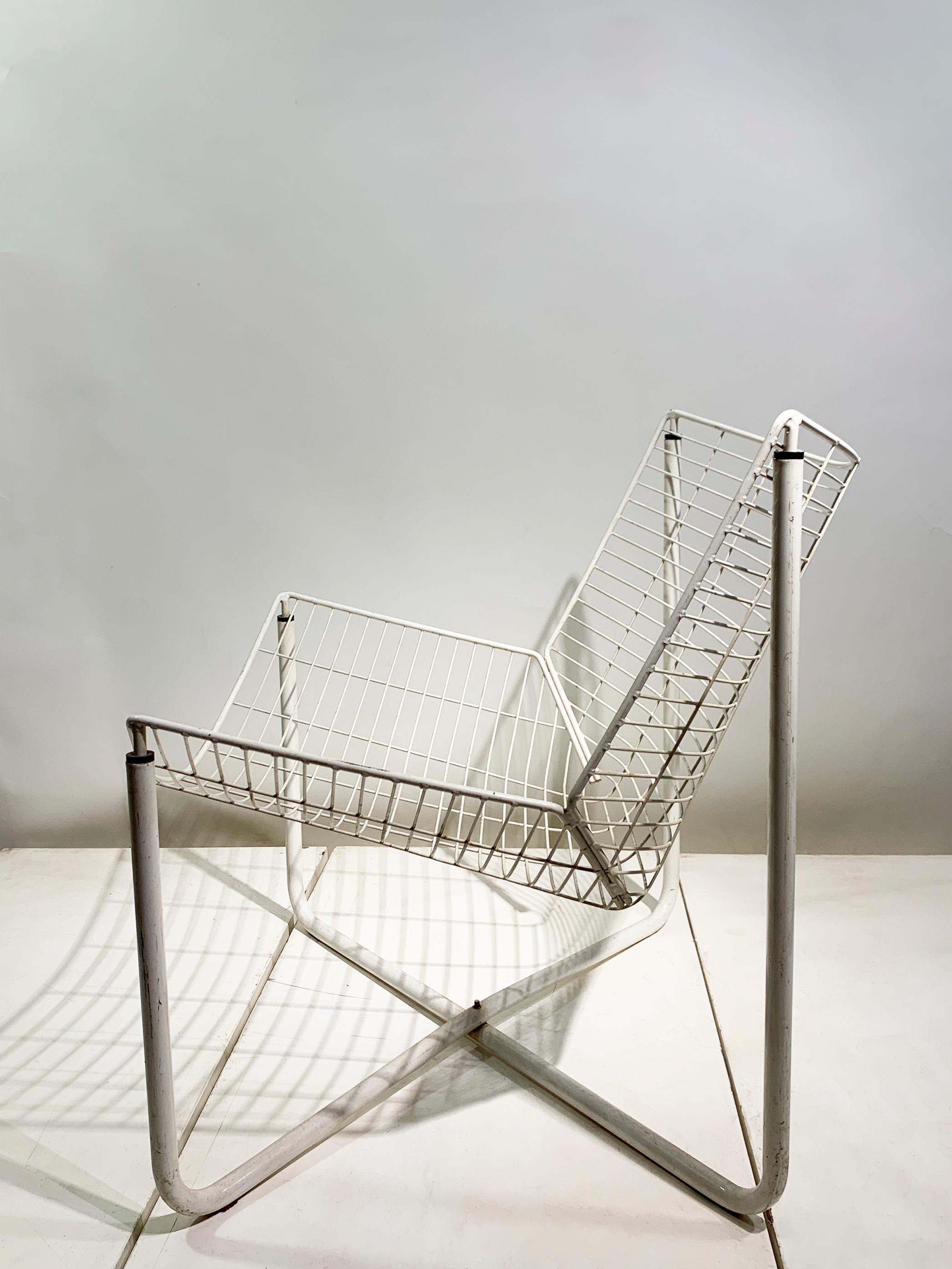 Niels Gammelgaard JÄRPEN Easy Chair für IKEA, Weißer pulverbeschichteter Stahl, 1983 im Angebot 1