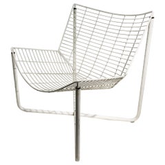 Niels Gammelgaard JÄRPEN Easy Chair für IKEA, Weißer pulverbeschichteter Stahl, 1983