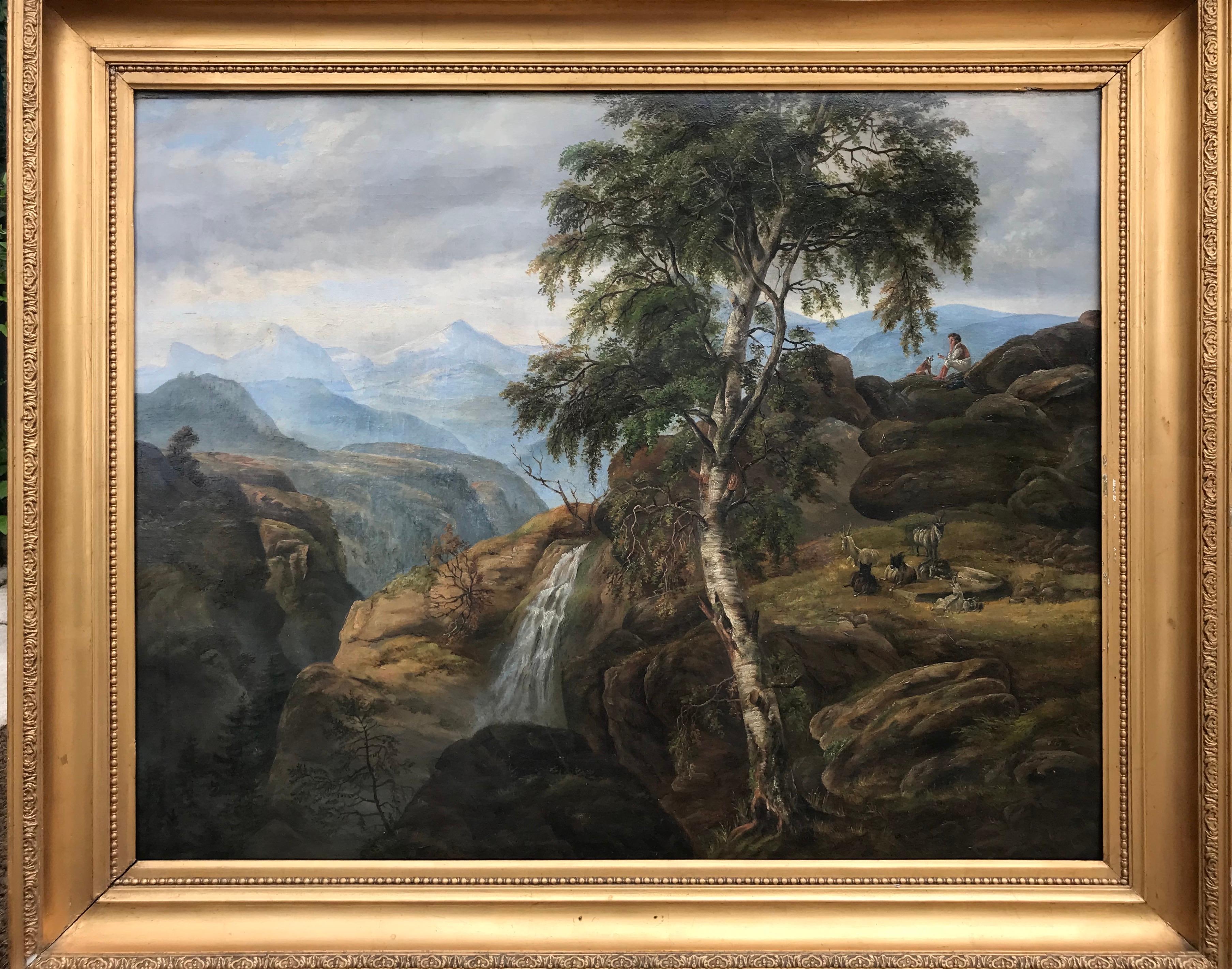 Niels Grønbek  Rademacher  Landscape Painting - Romantic Mountain View 