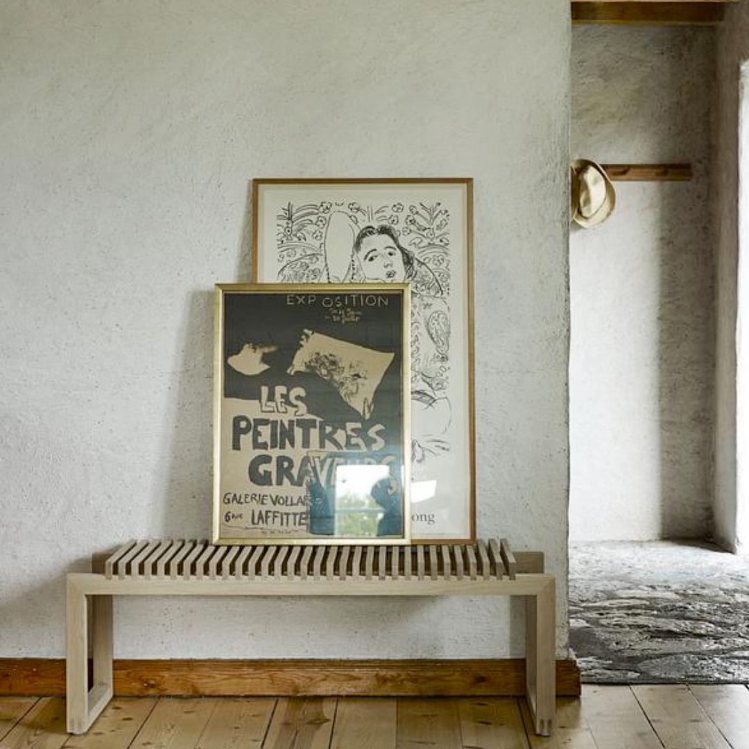 Contemporary Niels Hvass Outdoor 'Cutter' Bench in Black Stained Oak for Skagerak For Sale