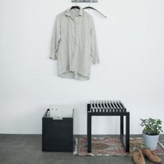 Tabouret d'extérieur « Cutter » en chêne teinté noir de Niels Hvass pour Skagerak