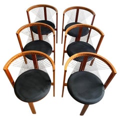 Niels Jorgen String Dining Chairs Set of 6 Danish Modern