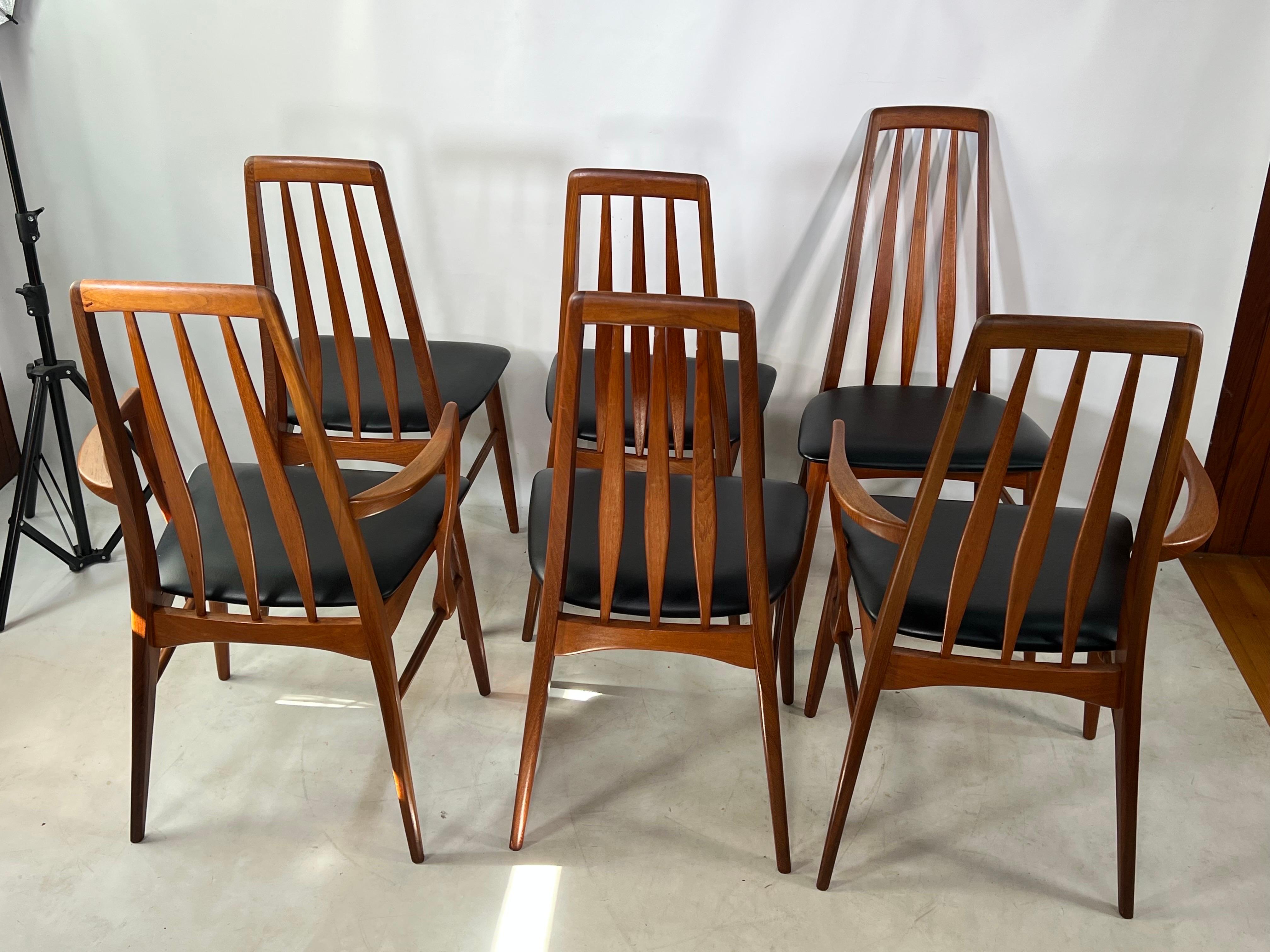 Niels Koefed for Koefeds Hornslet Eva Teak Dining Chairs, Set of 6 4