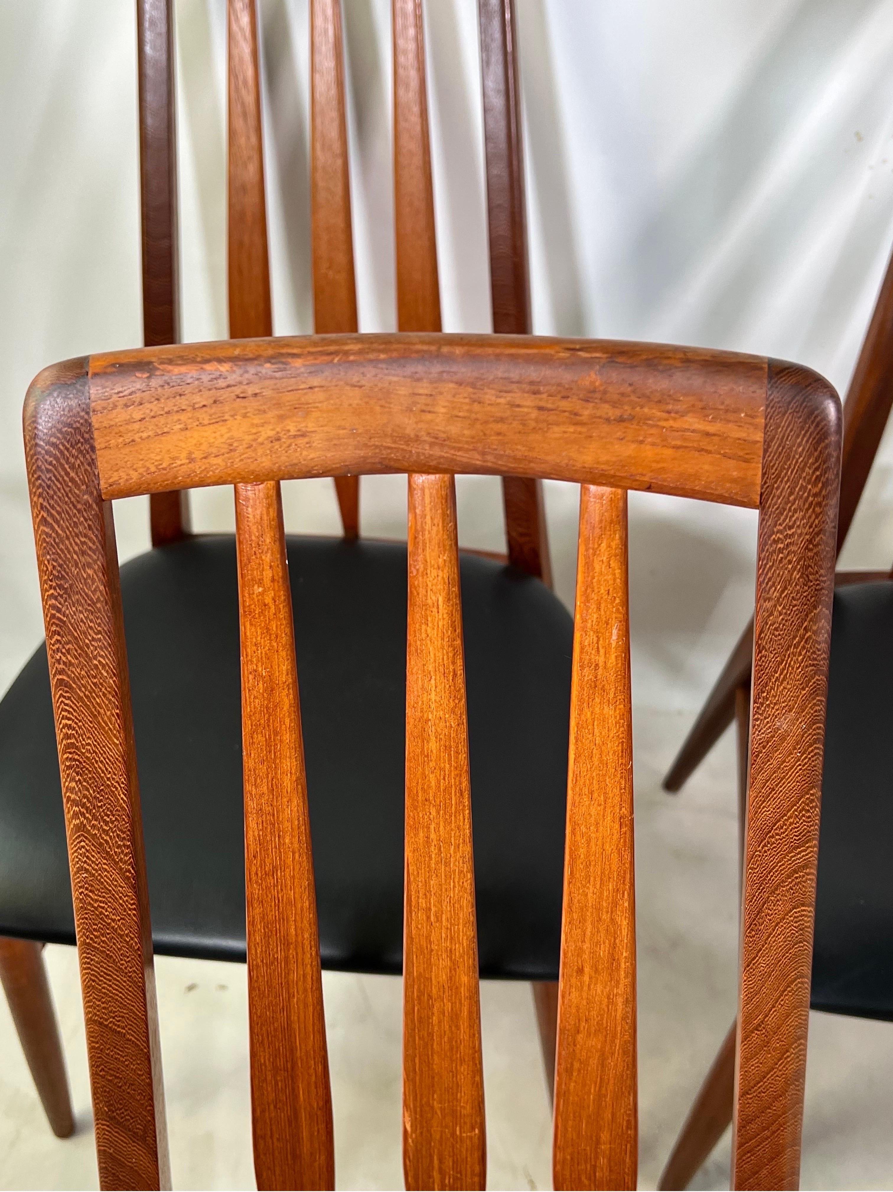 Late 20th Century Niels Koefed for Koefeds Hornslet Eva Teak Dining Chairs, Set of 6