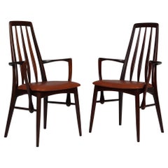 Niels Koefoed Armchairs, Model "Eva", Mahogany, 1960s