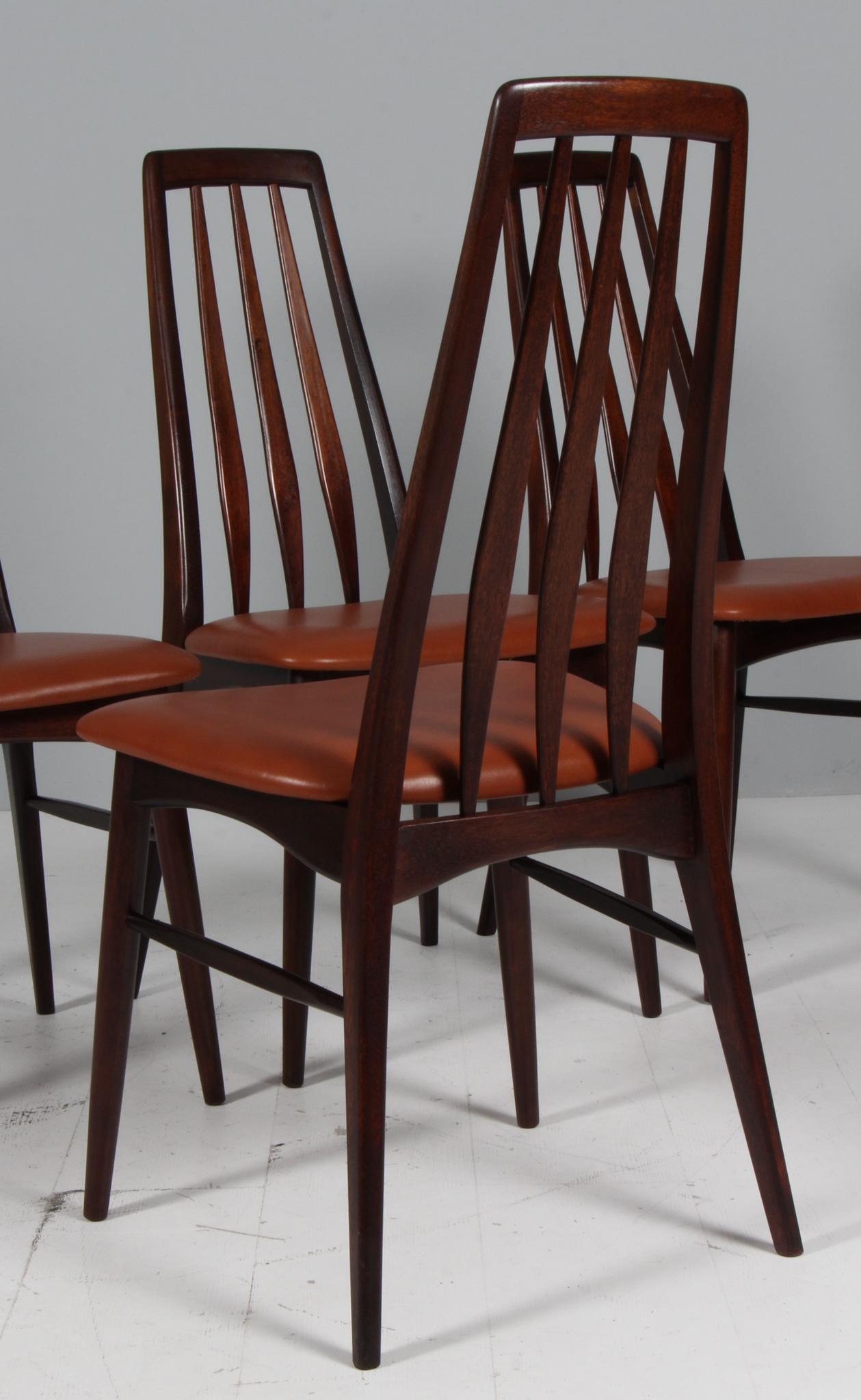 Leather Niels Koefoed Dining Chairs, Model 