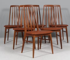 Sillas de comedor Niels Koefoed, Modelo "Eva", roble, años 60