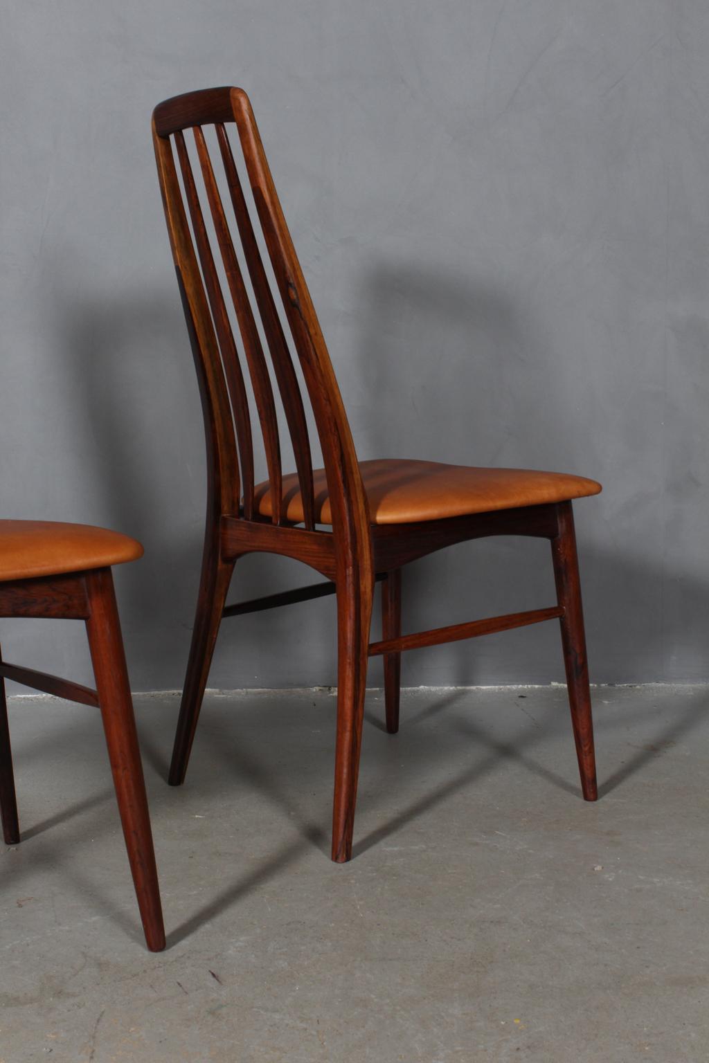 Leather Niels Koefoed Dining Chairs, Model 