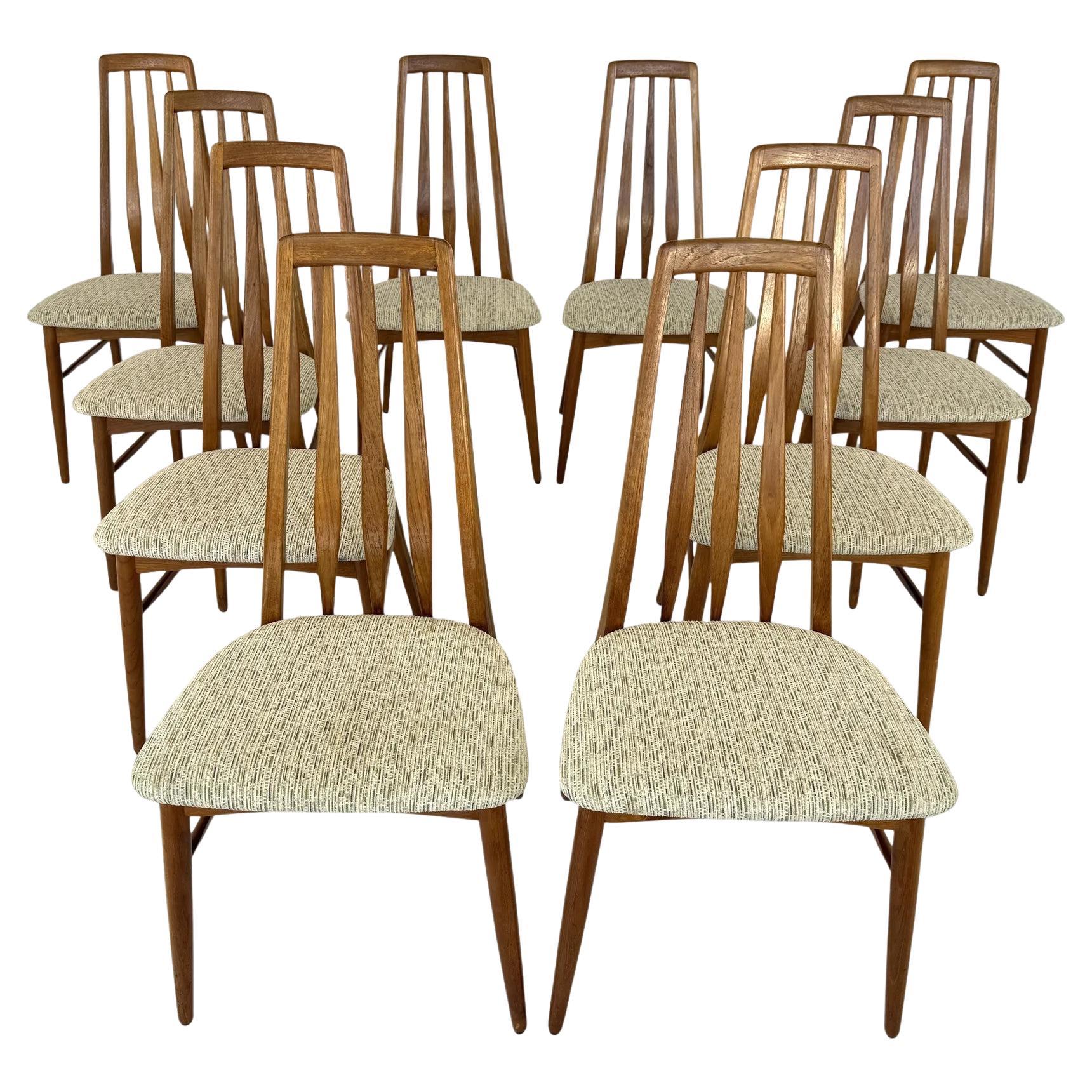 Niels Koefoed “Eva” Dining Chairs – Set of 10 in vendita
