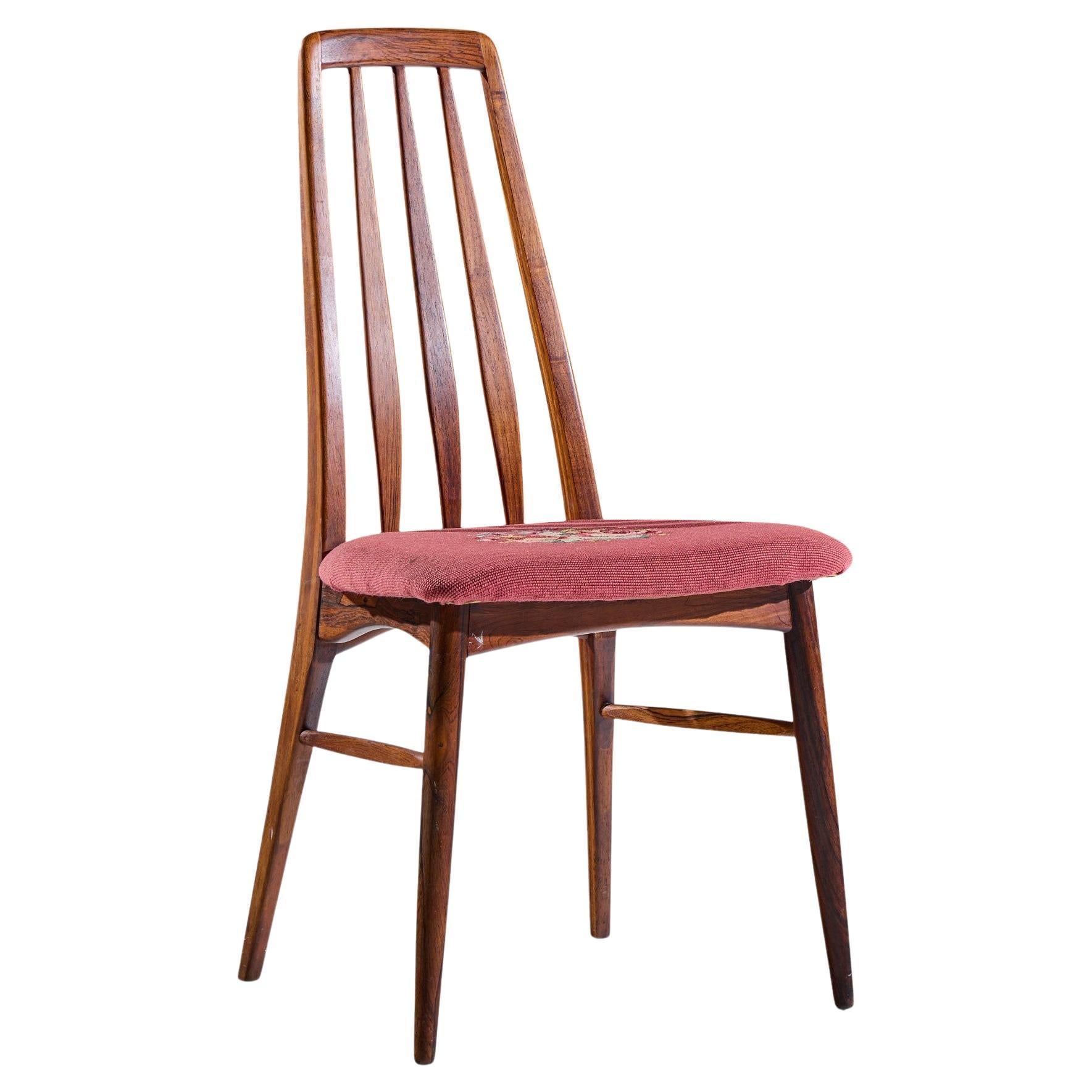 Niels Koefoed Eva Mid Century Danish Rosewood Dining Chair For Sale