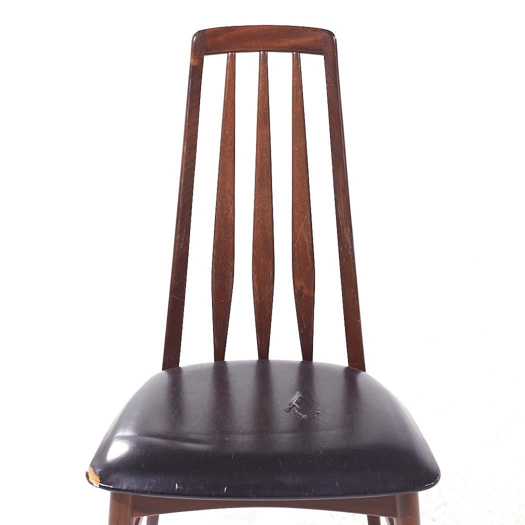 Niels Koefoed Eva Mid Century Danish Rosewood Dining Chairs - Set of 6 For Sale 4