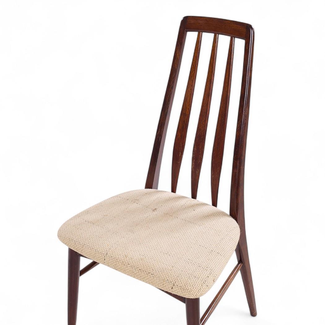 Niels Koefoed Eva Mid Century Danish Rosewood Dining Chairs - Set of 6 en vente 3