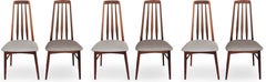 Sedie da pranzo in palissandro danese di Niels Koefoed Eva, metà secolo, set di 6 pezzi